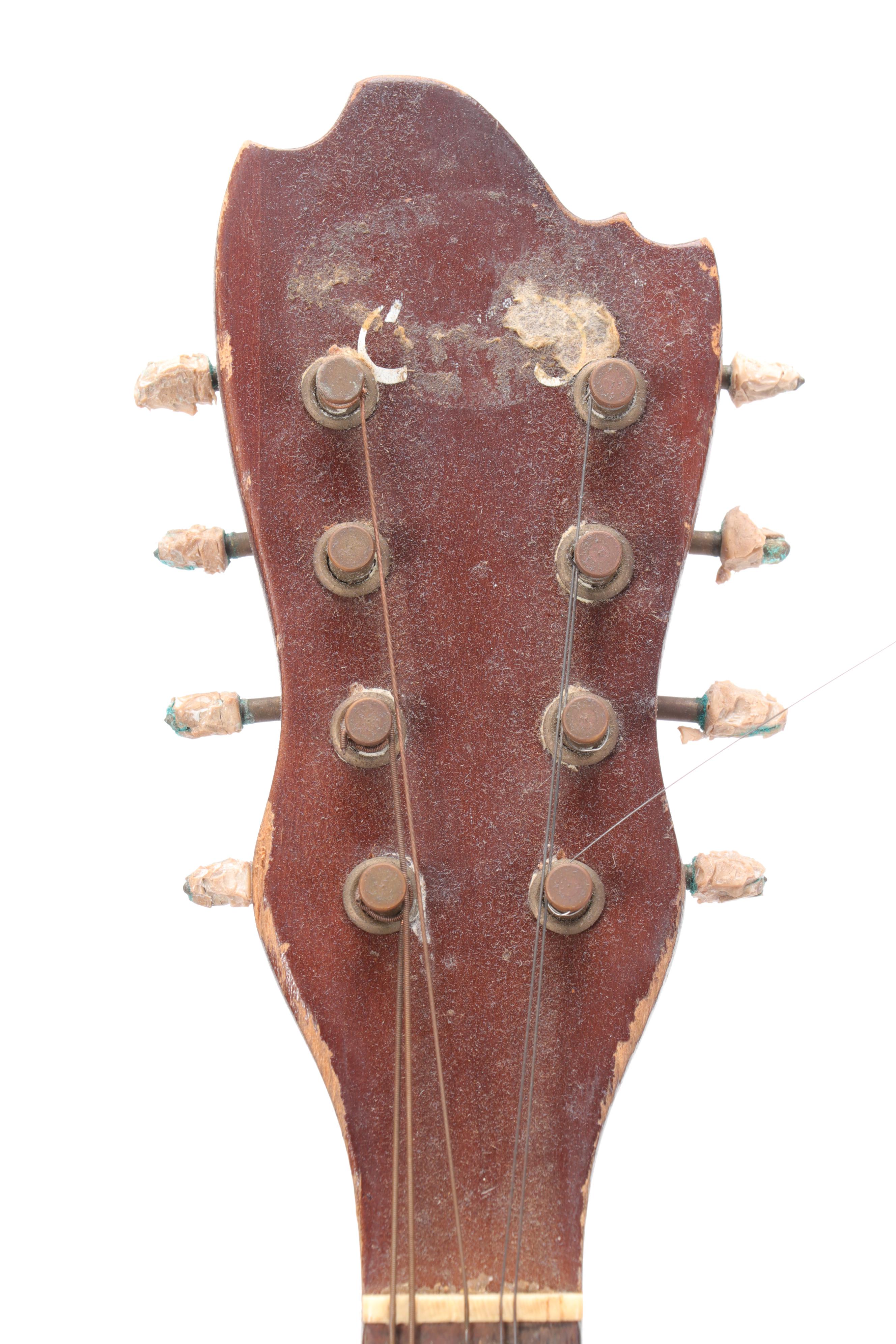 Handcrafted Mandolin With Case, Early to Mid-20th Century