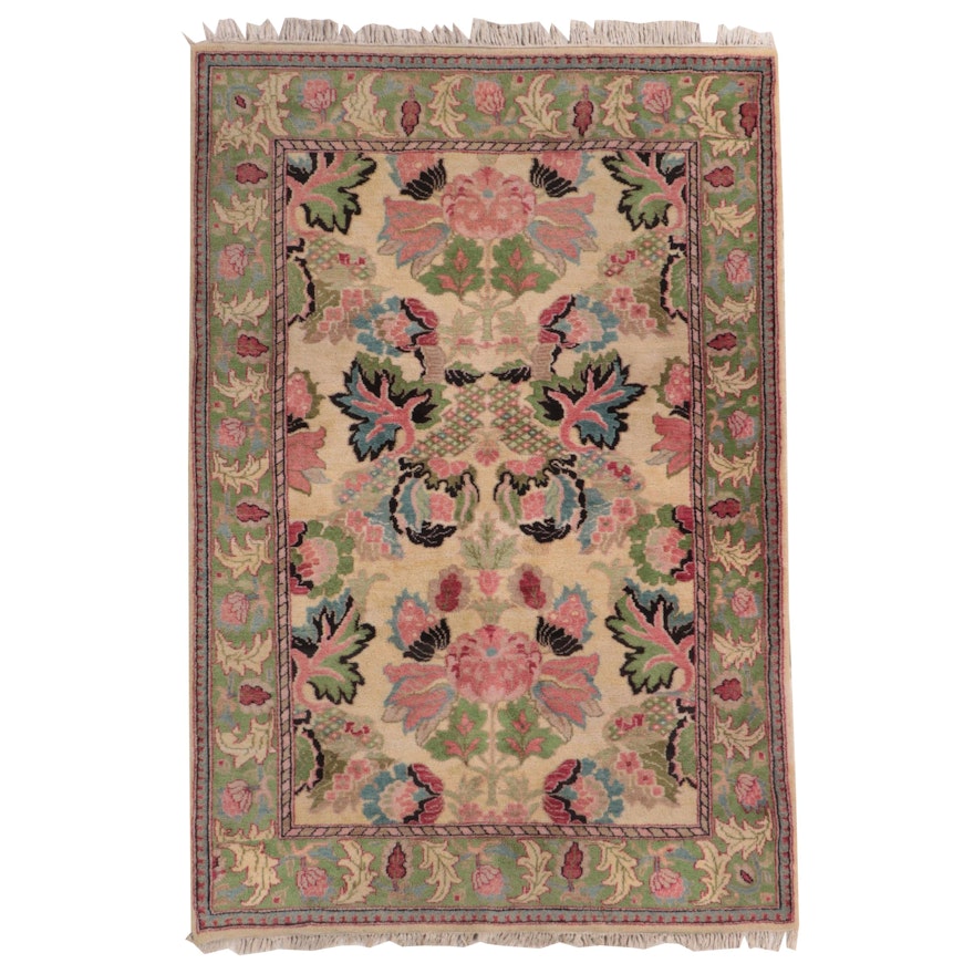 6' x 9'4 Hand-Knotted Indo-Turkish Oushak Area Rug