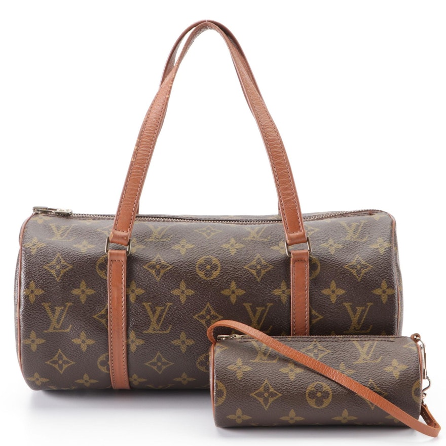 Louis Vuitton Papillon 30 in Monogram Canvas and Brown Leather with Pochette