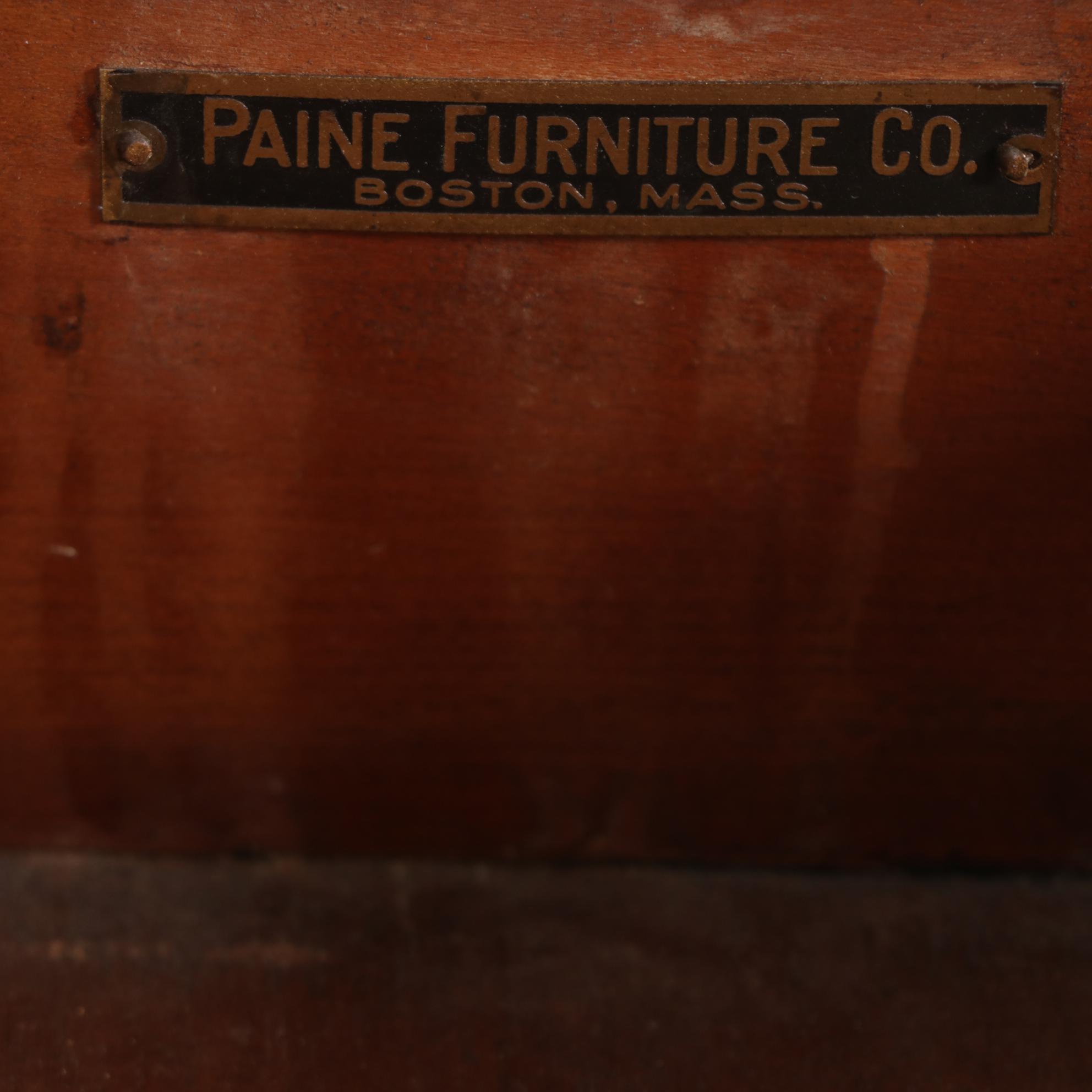 Paine Furniture French Provincial Style Walnut Drop-Front Desk with Chair