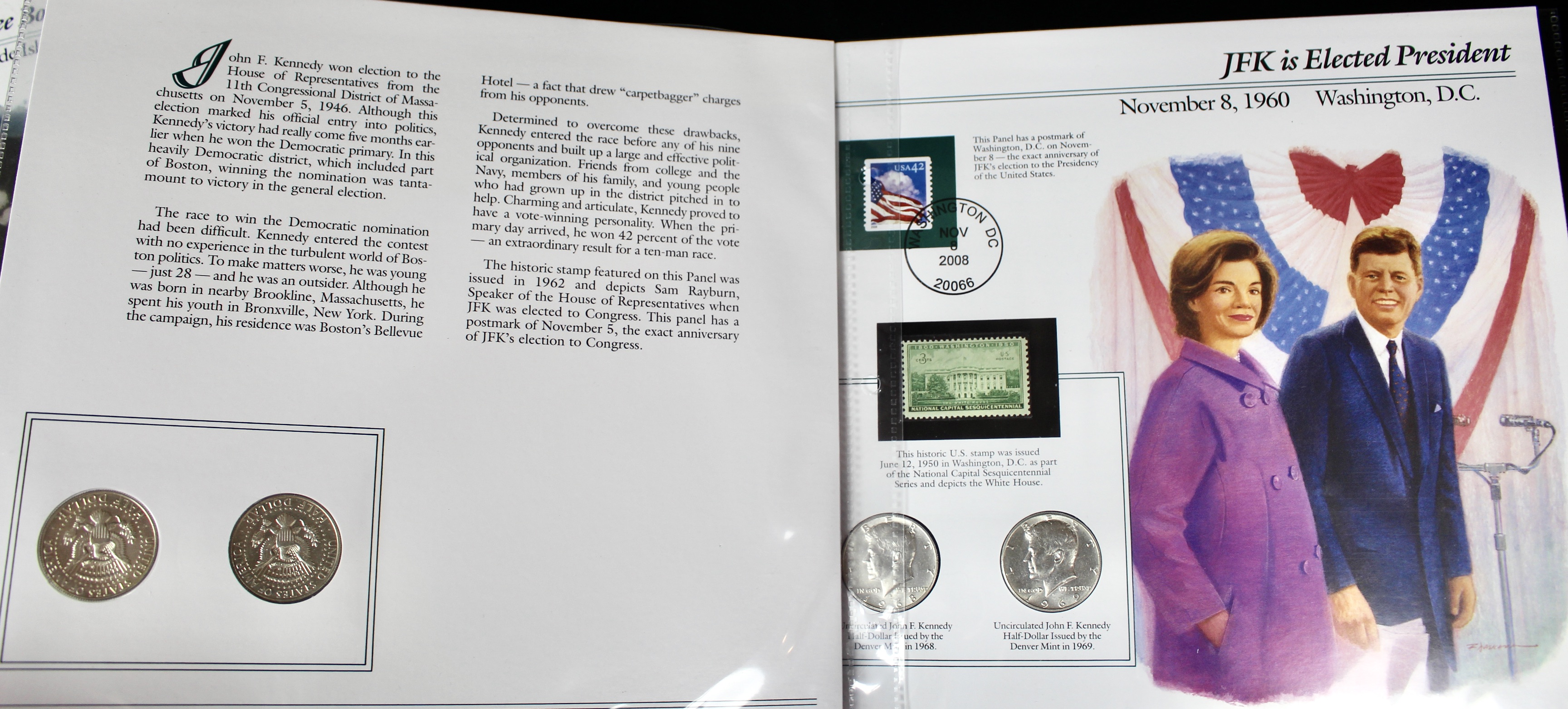 Complete Two Volume John F. Kennedy Uncirculated U.S. Half Dollar Collection