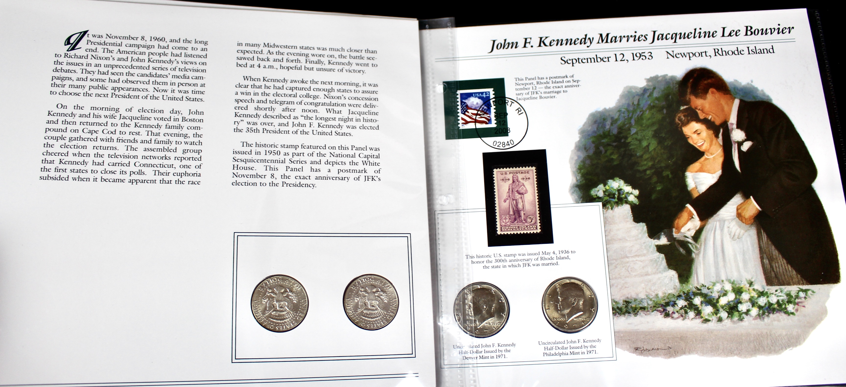 Complete Two Volume John F. Kennedy Uncirculated U.S. Half Dollar Collection