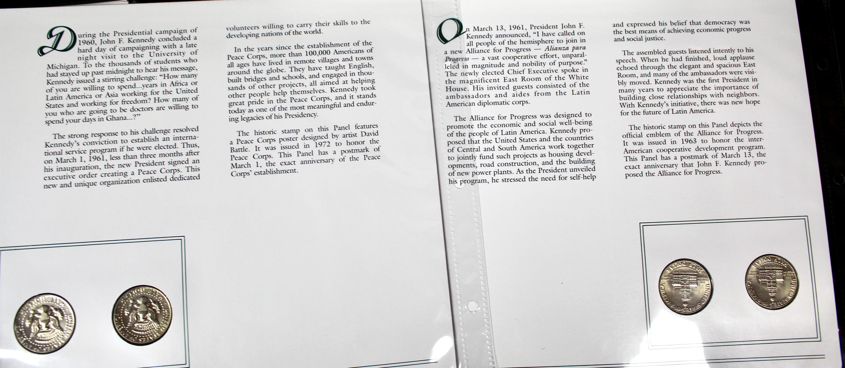 Complete Two Volume John F. Kennedy Uncirculated U.S. Half Dollar Collection