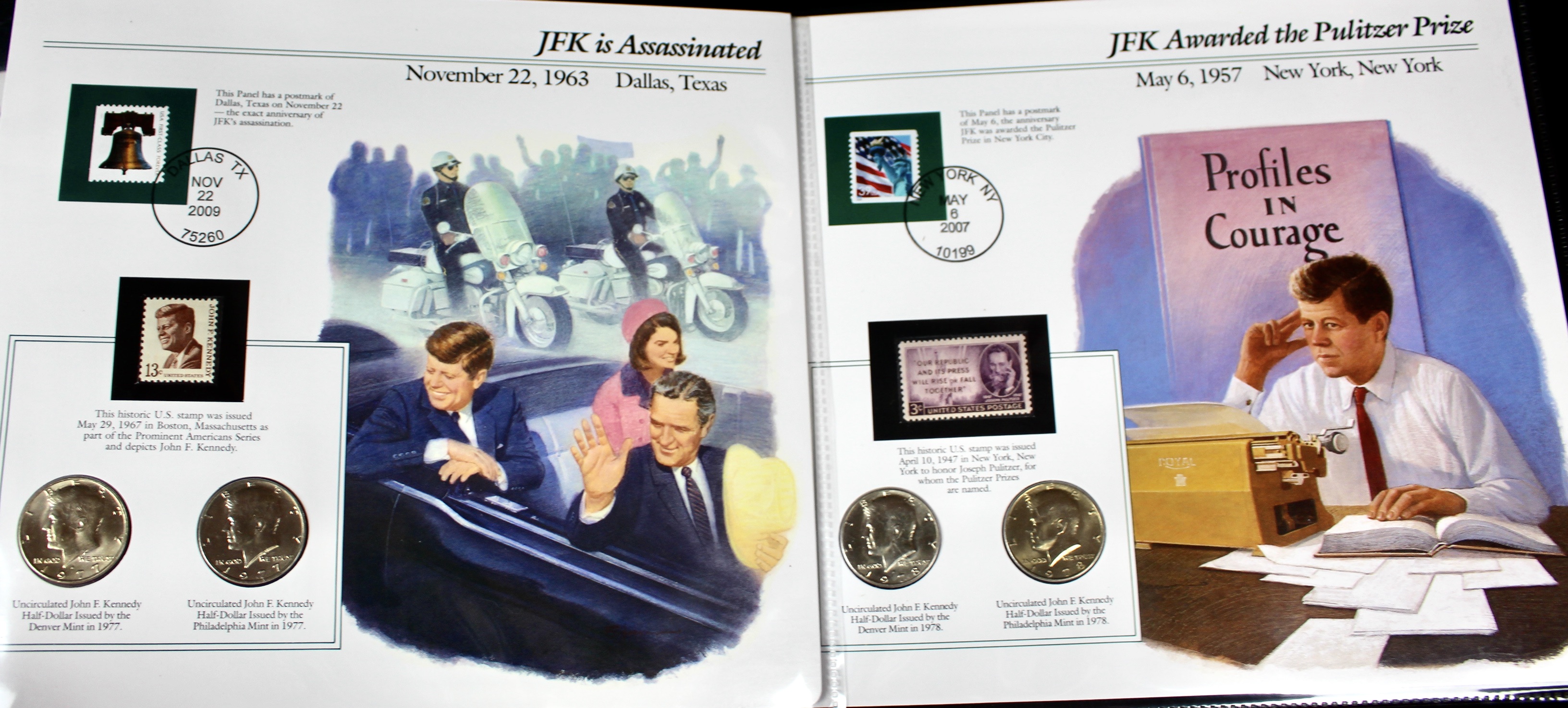 Complete Two Volume John F. Kennedy Uncirculated U.S. Half Dollar Collection