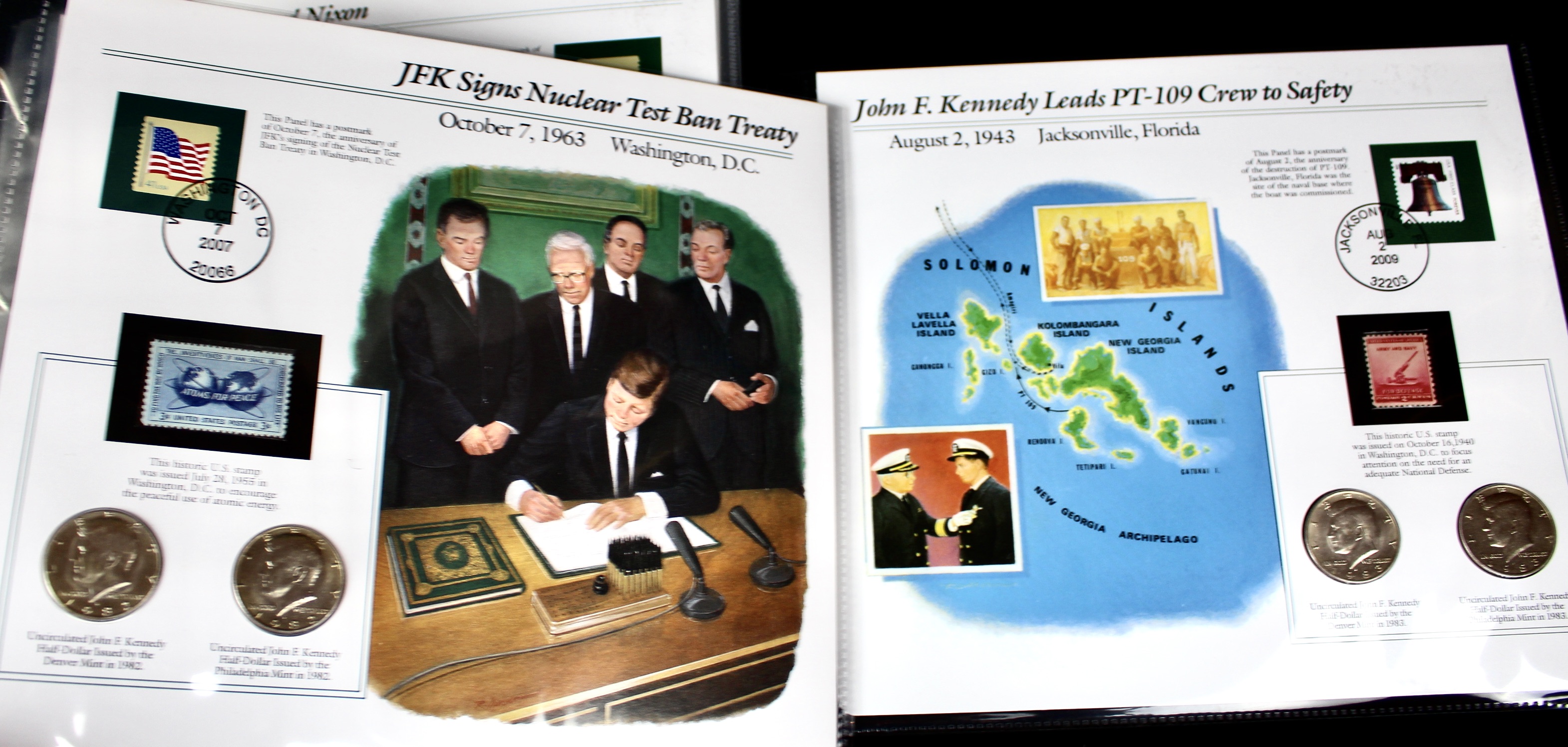 Complete Two Volume John F. Kennedy Uncirculated U.S. Half Dollar Collection