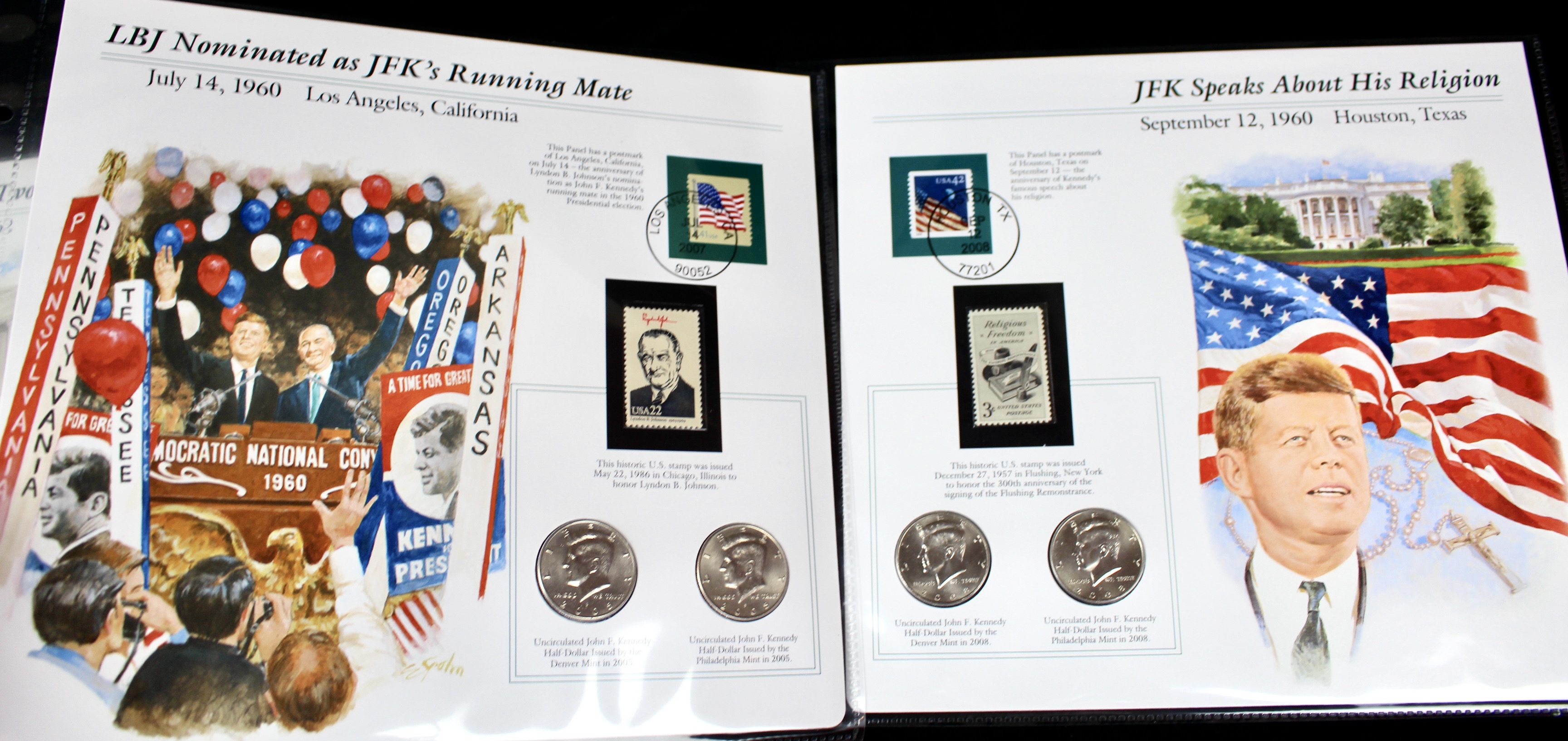 Complete Two Volume John F. Kennedy Uncirculated U.S. Half Dollar Collection
