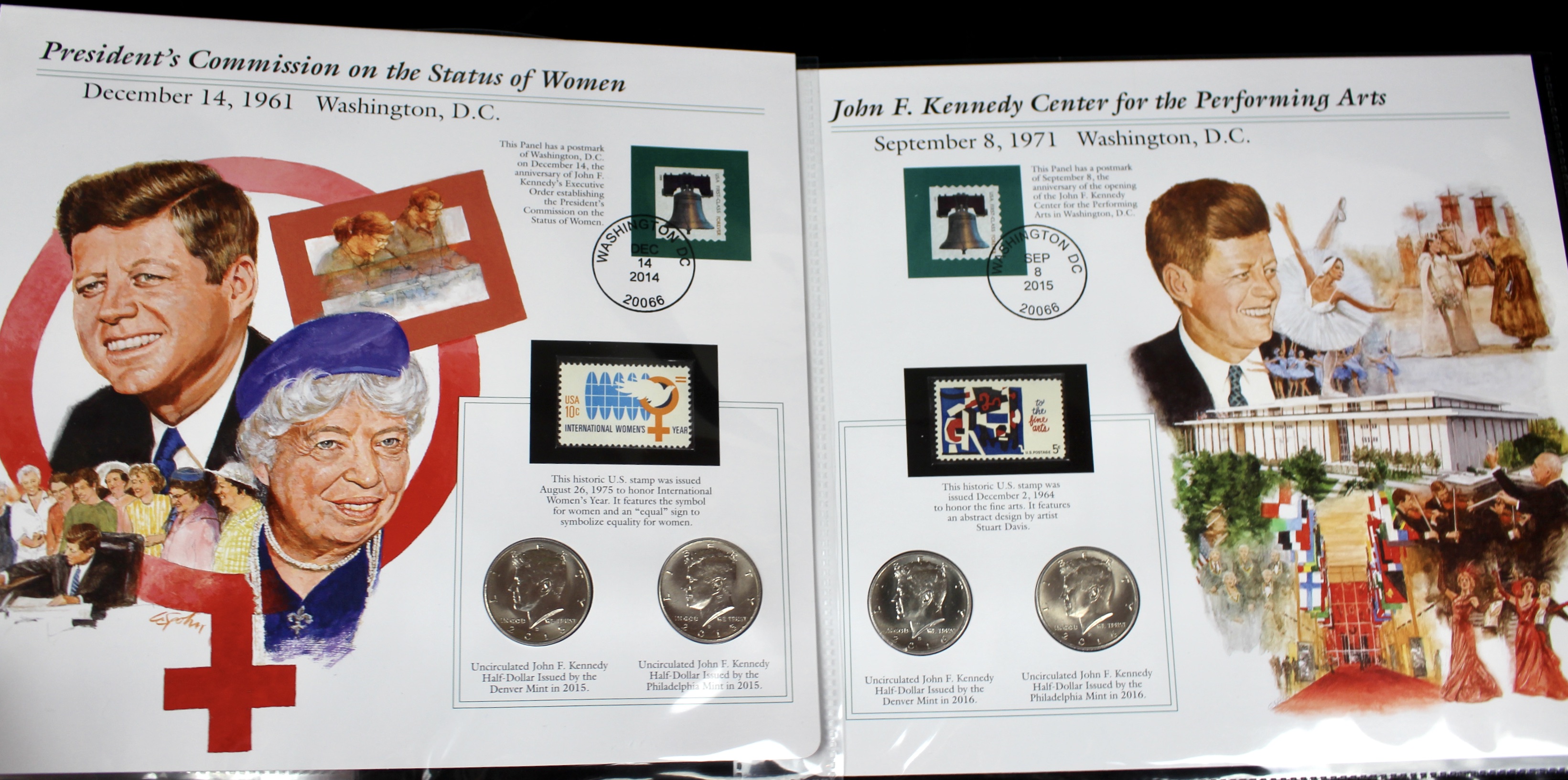 Complete Two Volume John F. Kennedy Uncirculated U.S. Half Dollar Collection