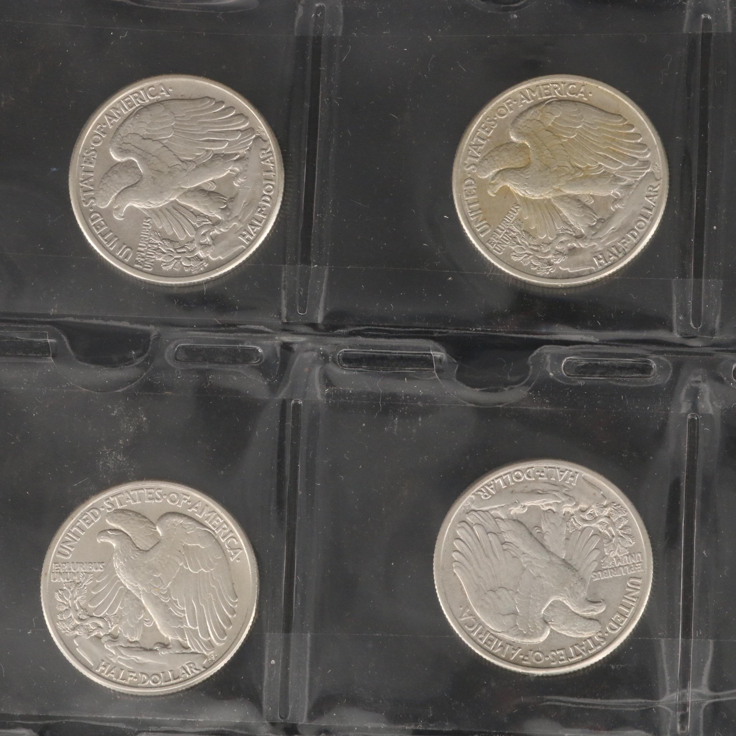 Group of Twenty Silver Walking Liberty Half Dollars