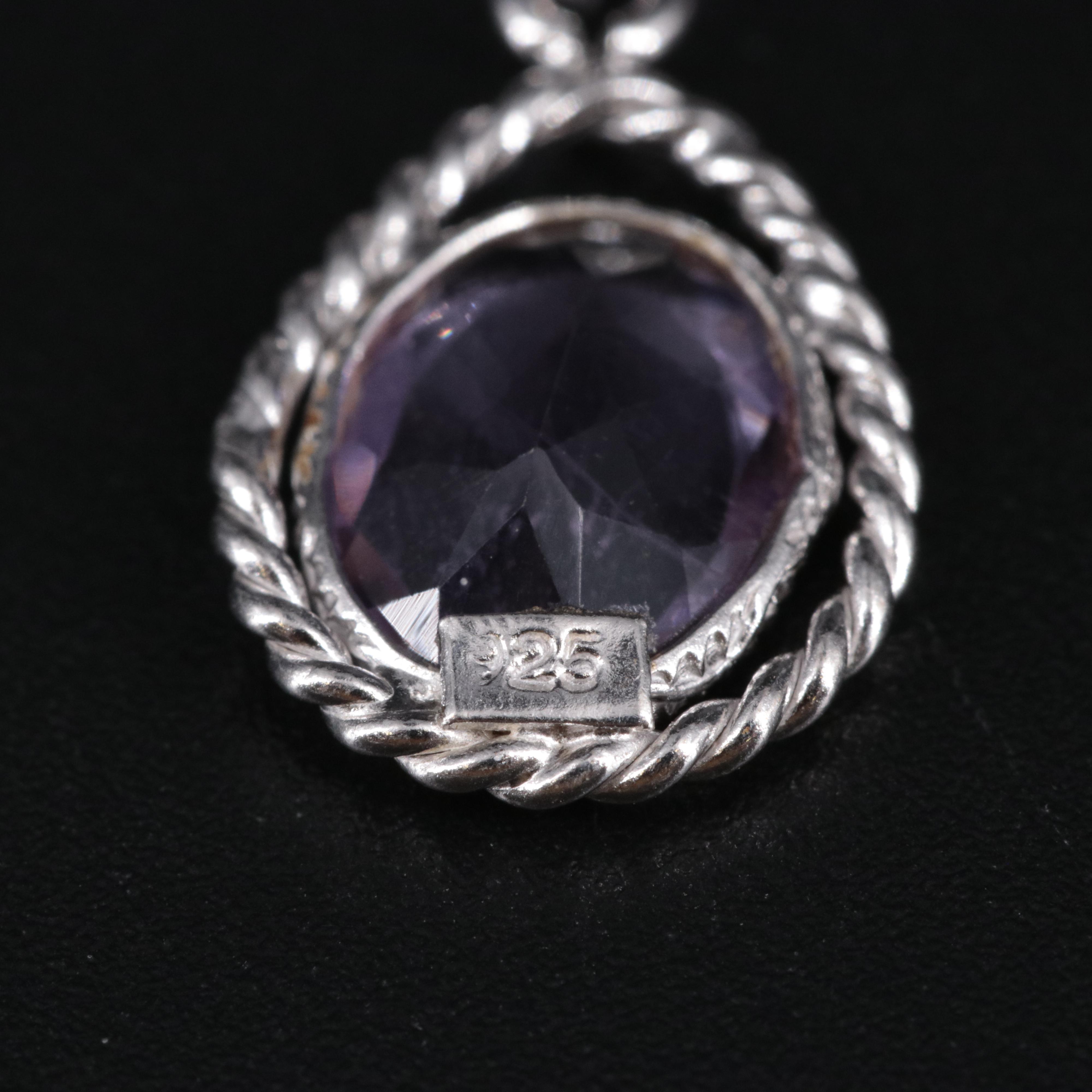 Sterling Silver Gemstone Drop Earrings