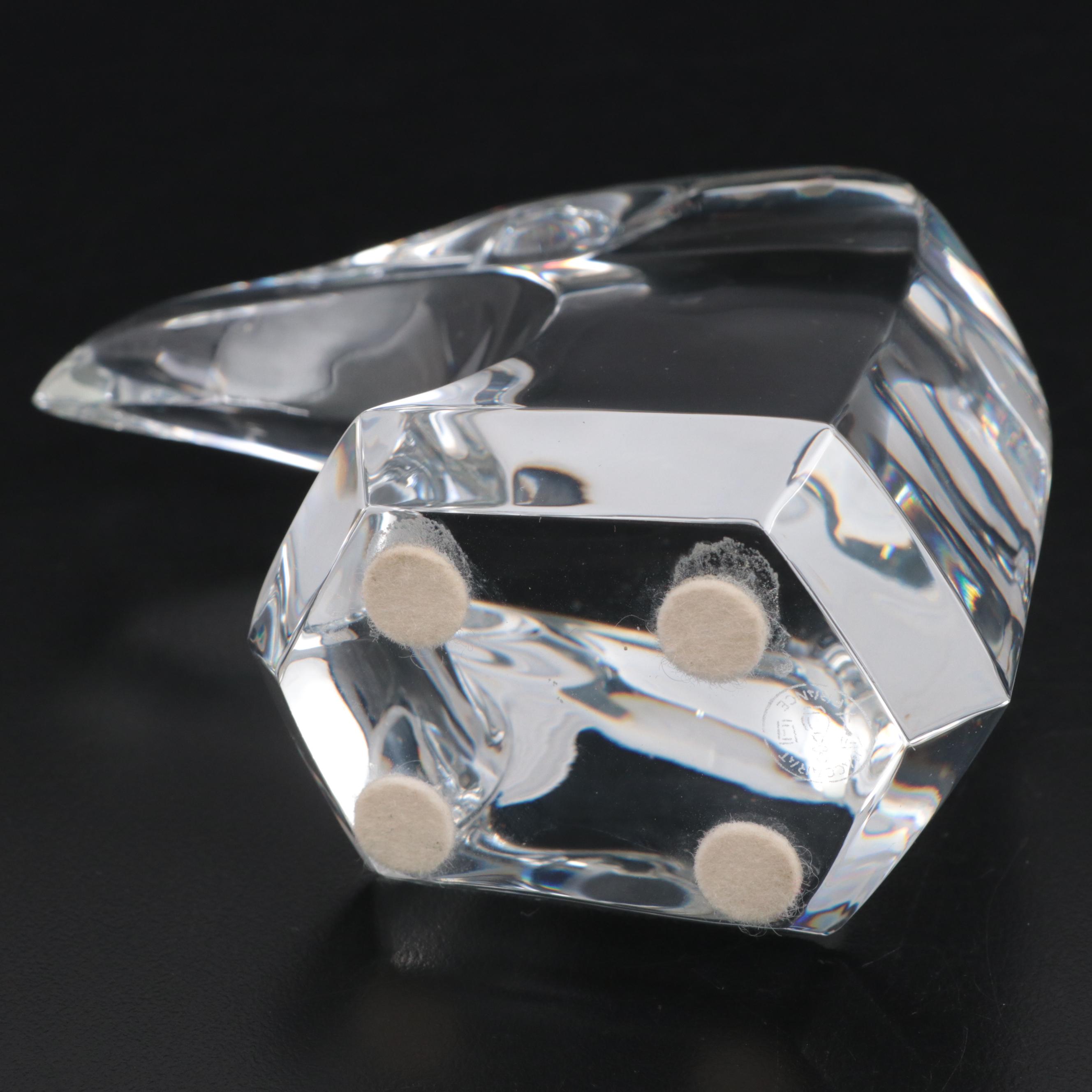 Baccarat "Eagle Head" Clear Crystal Paperweight