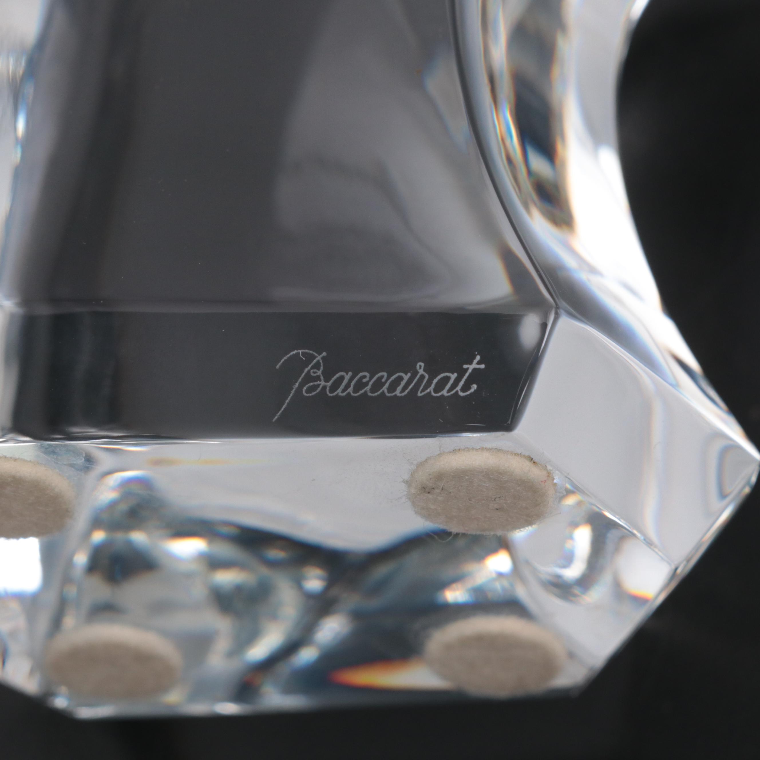 Baccarat "Eagle Head" Clear Crystal Paperweight