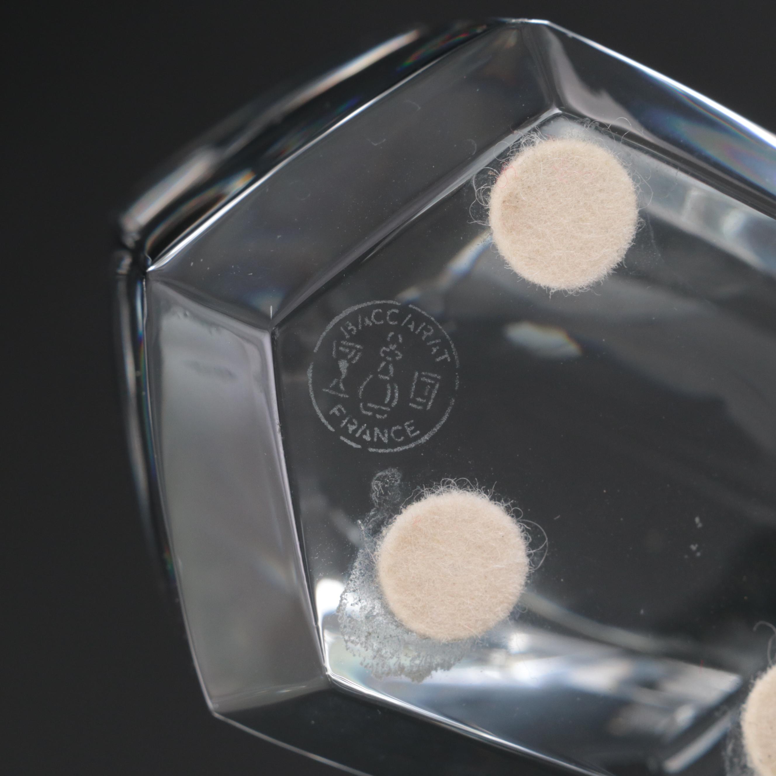 Baccarat "Eagle Head" Clear Crystal Paperweight