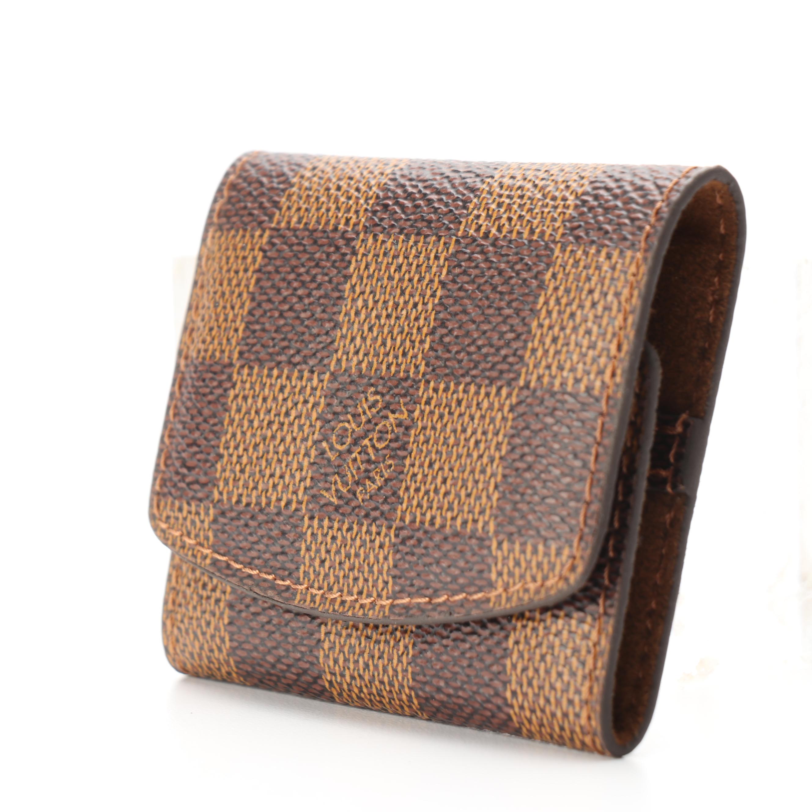 Louis Vuitton Cufflink Holder in Damier Ebene Canvas
