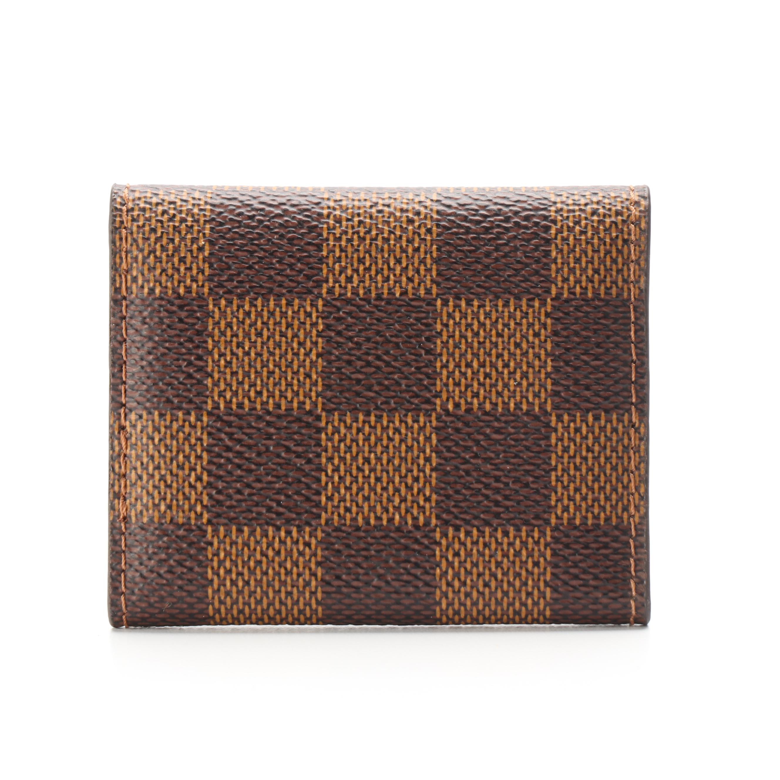 Louis Vuitton Cufflink Holder in Damier Ebene Canvas