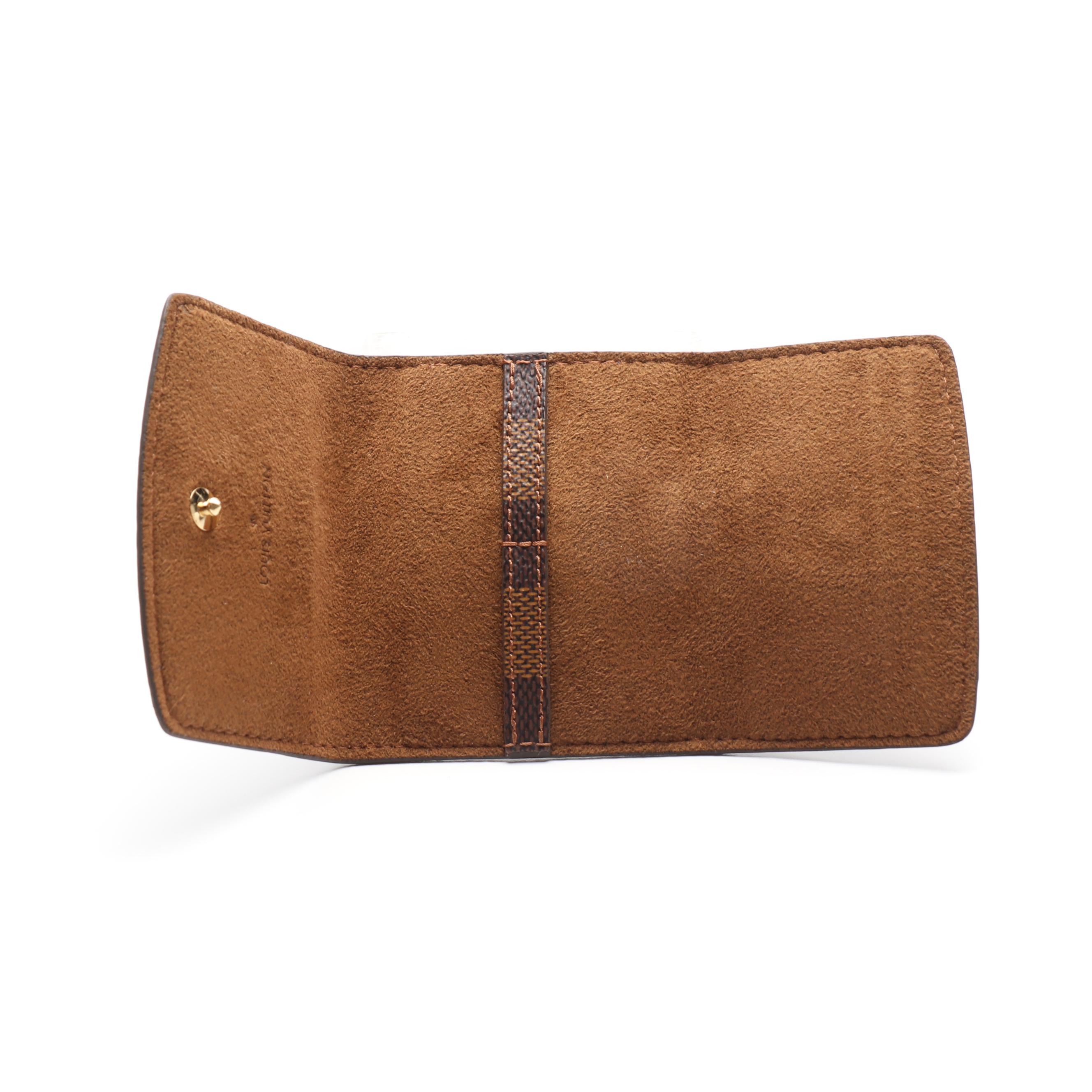 Louis Vuitton Cufflink Holder in Damier Ebene Canvas