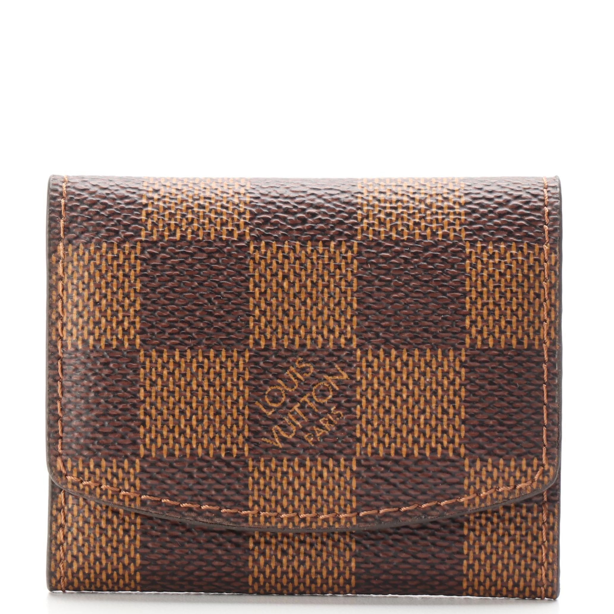 Louis Vuitton Cufflink Holder in Damier Ebene Canvas