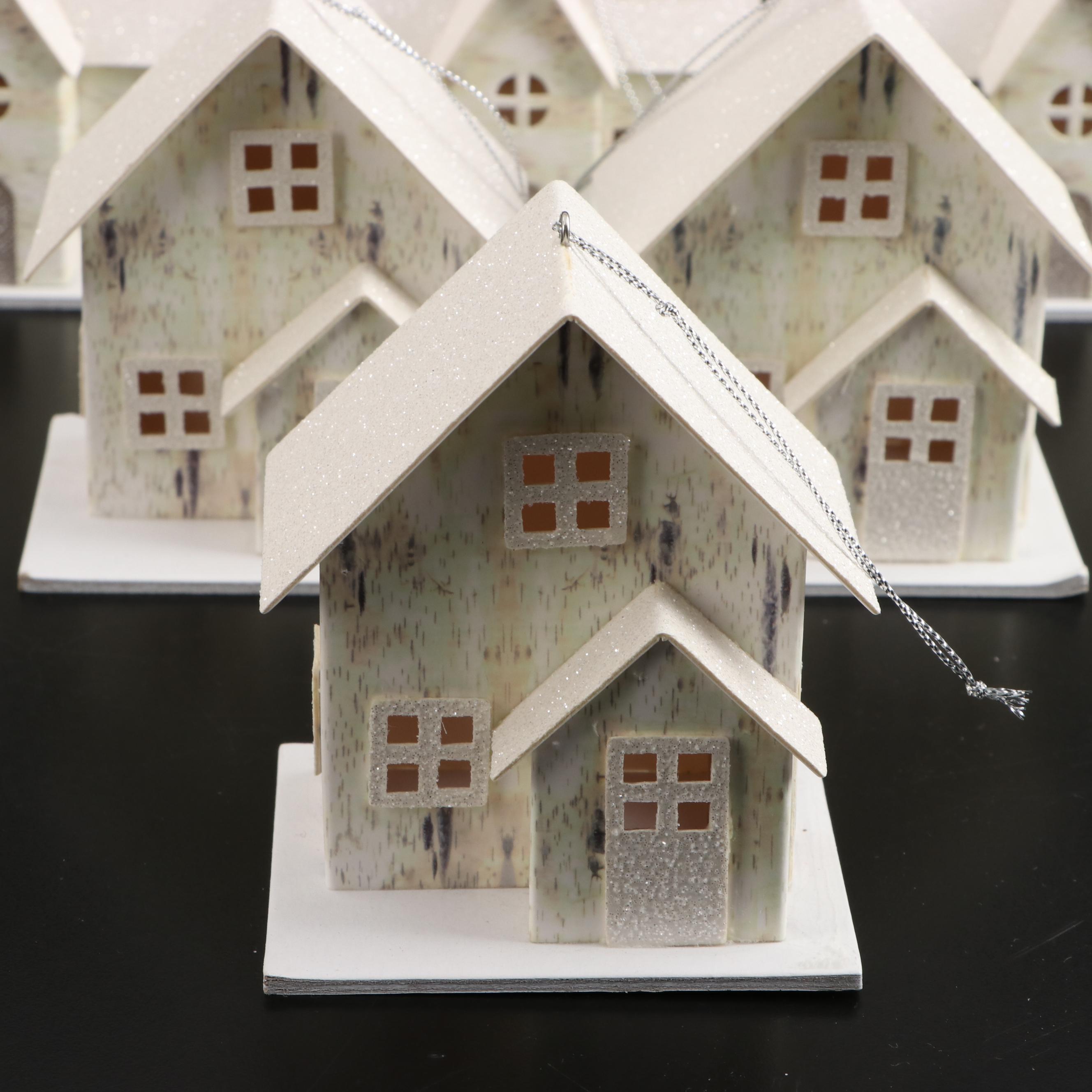 Miniature House Shaped Christmas Ornaments
