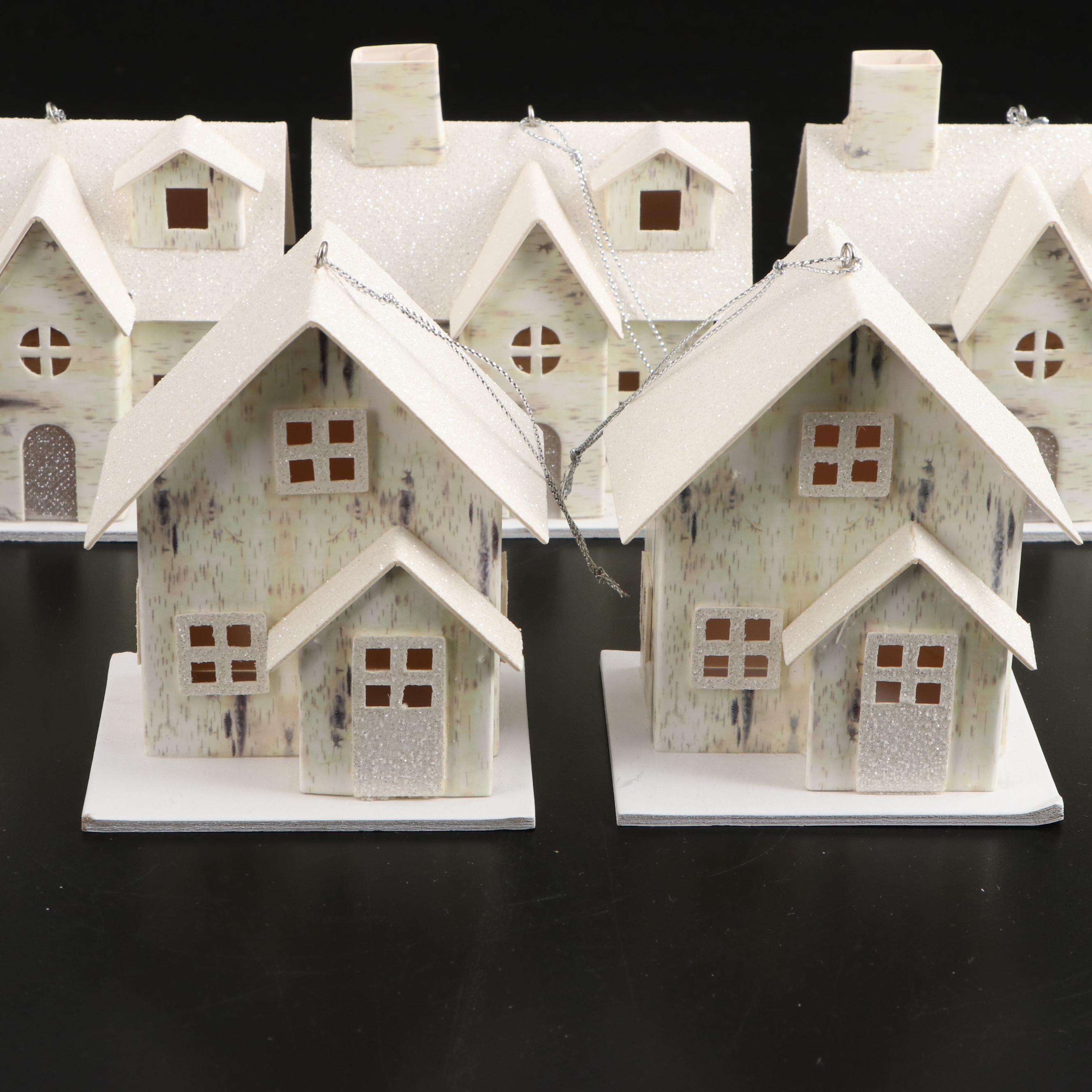 Miniature House Shaped Christmas Ornaments