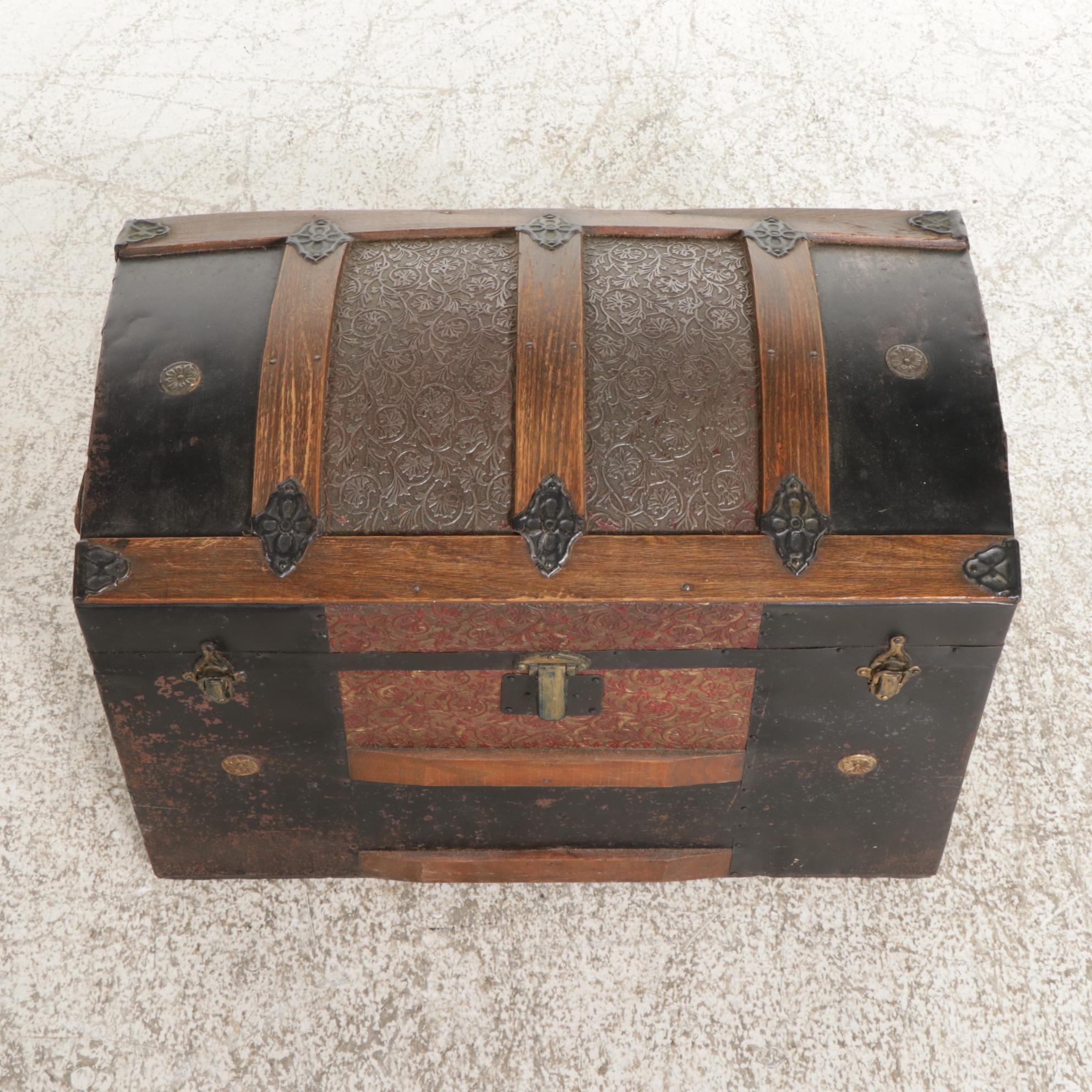 Dome Top Steamer Trunk, Late 19th Century