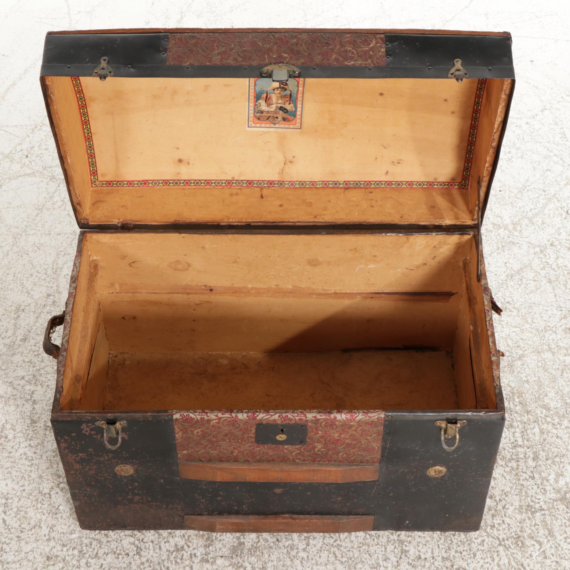 Dome Top Steamer Trunk, Late 19th Century