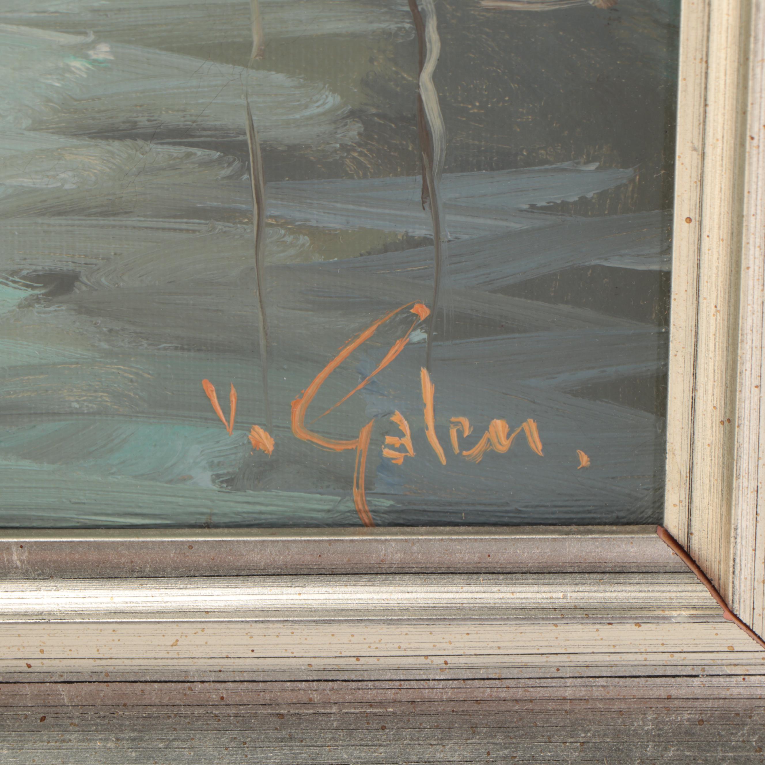 Van Galen Amsterdam Canal Scene Oil Painting