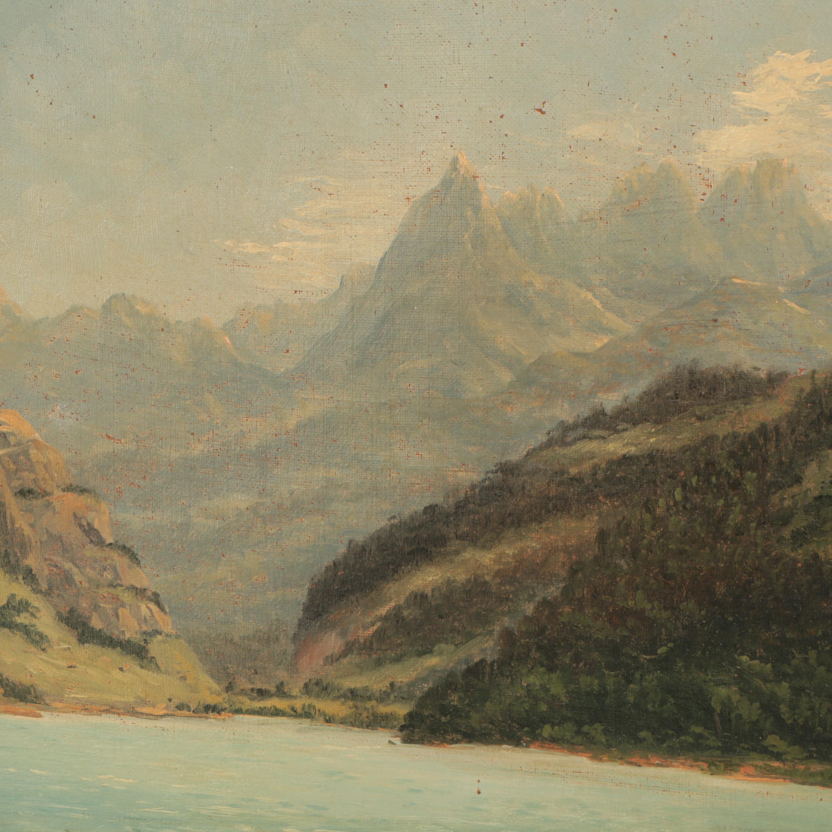 European Coastal Landscape Oil Painting, Circa 1900