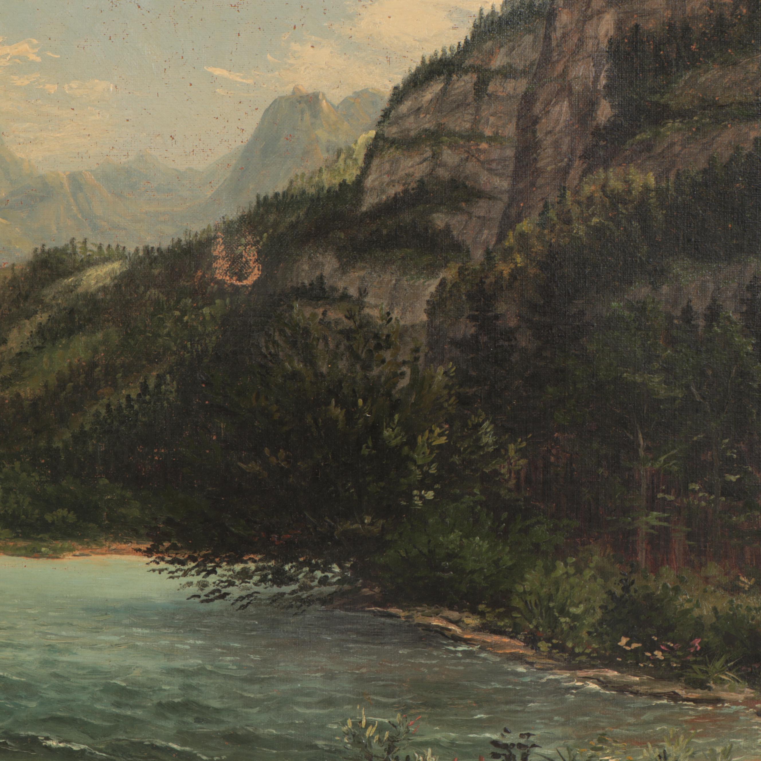 European Coastal Landscape Oil Painting, Circa 1900