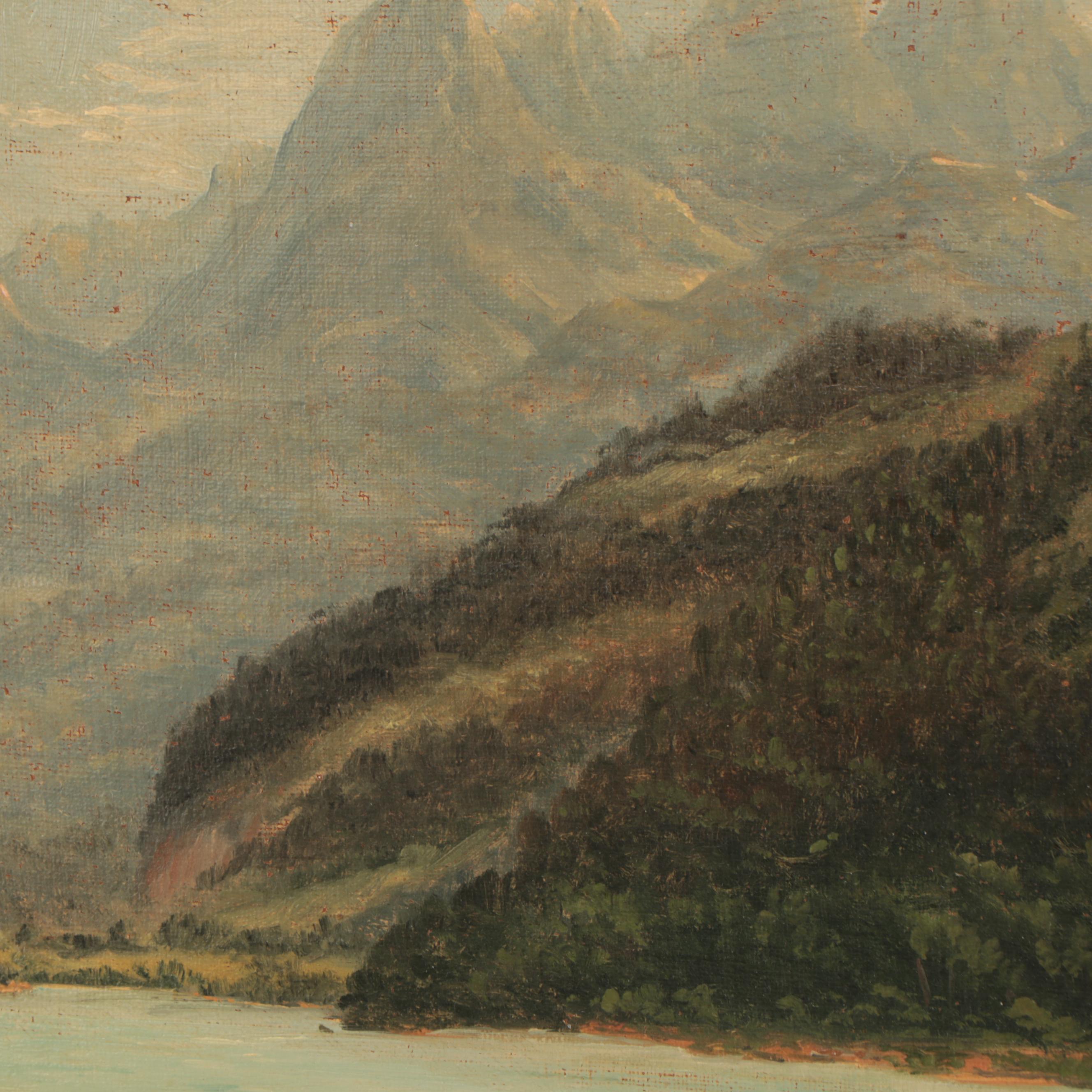 European Coastal Landscape Oil Painting, Circa 1900