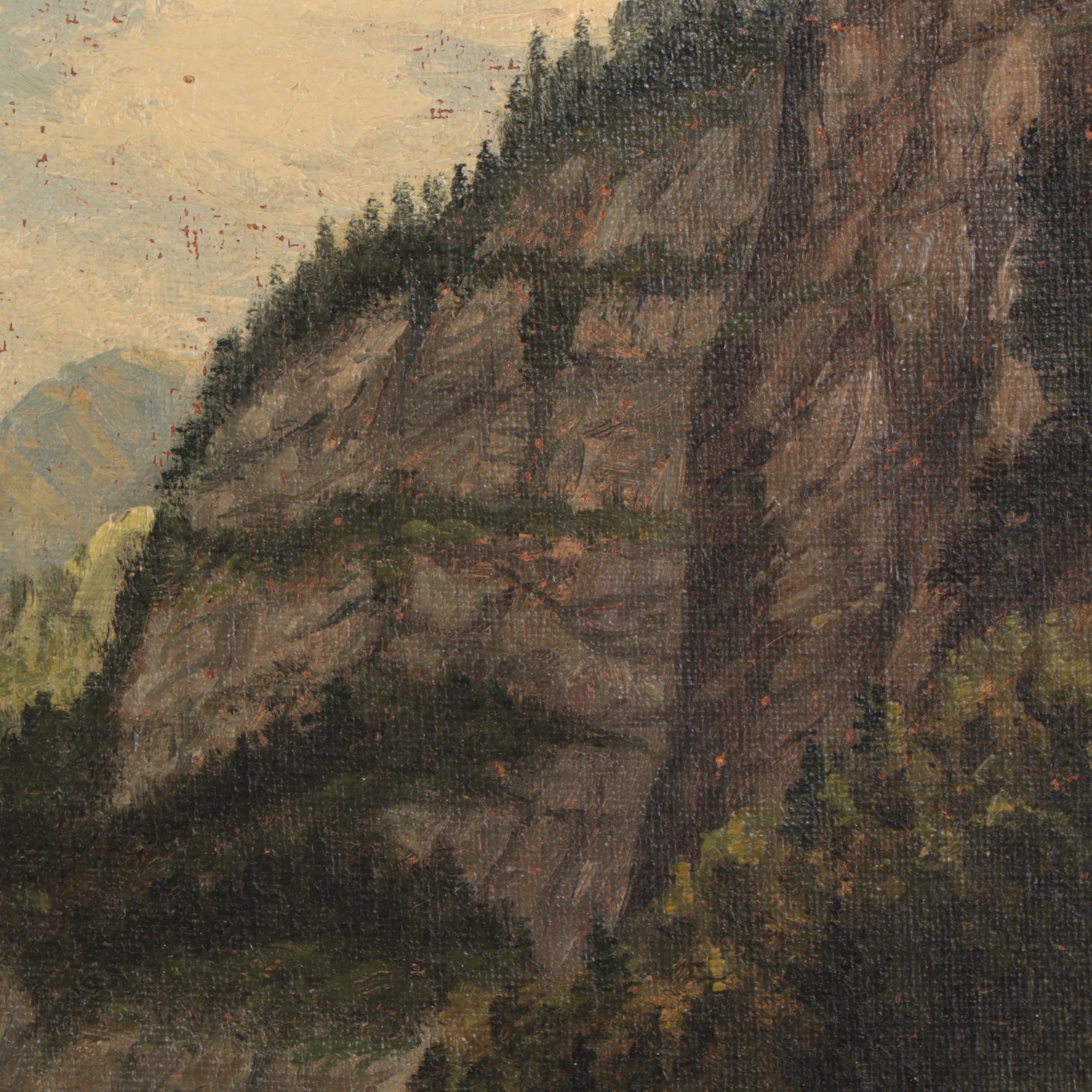 European Coastal Landscape Oil Painting, Circa 1900