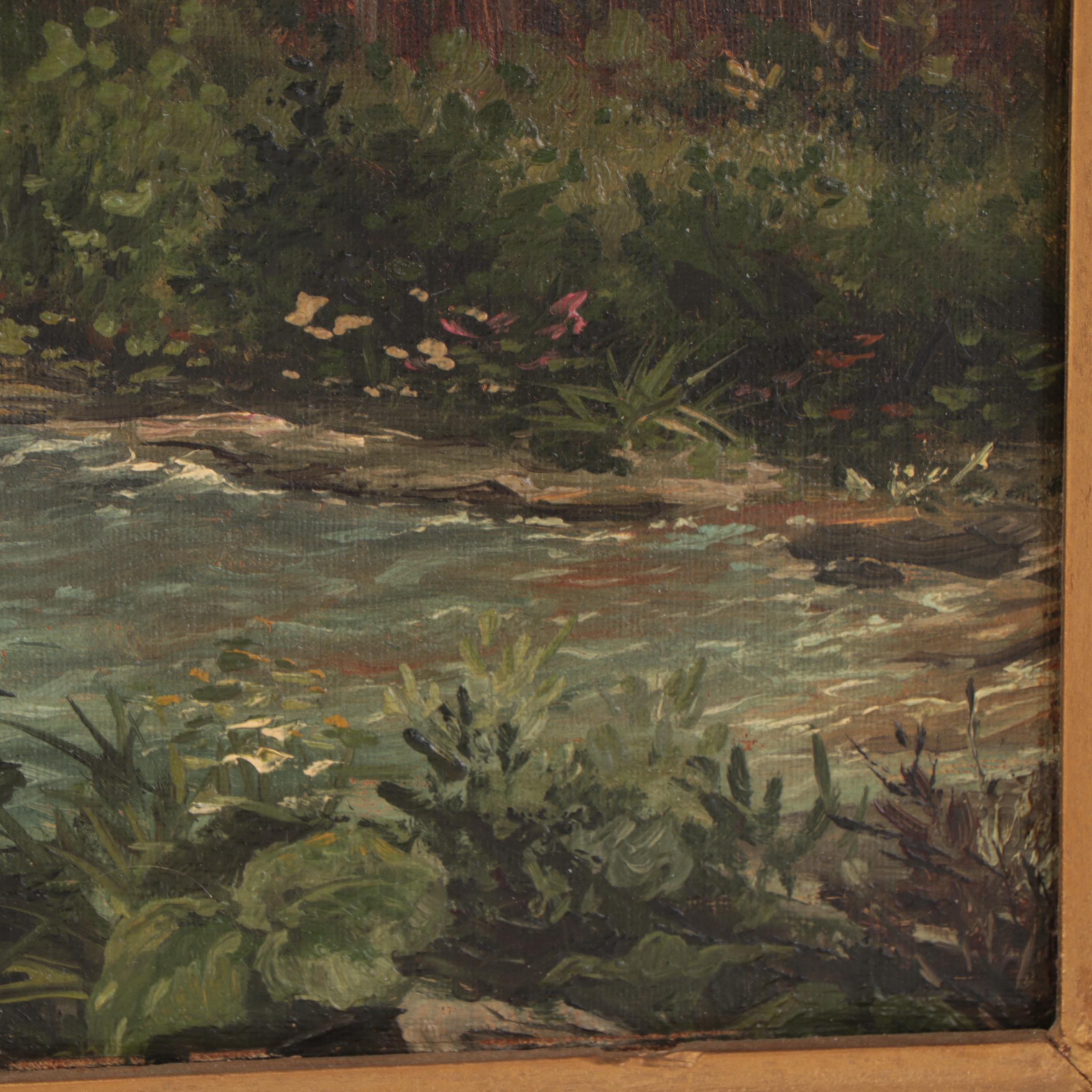 European Coastal Landscape Oil Painting, Circa 1900