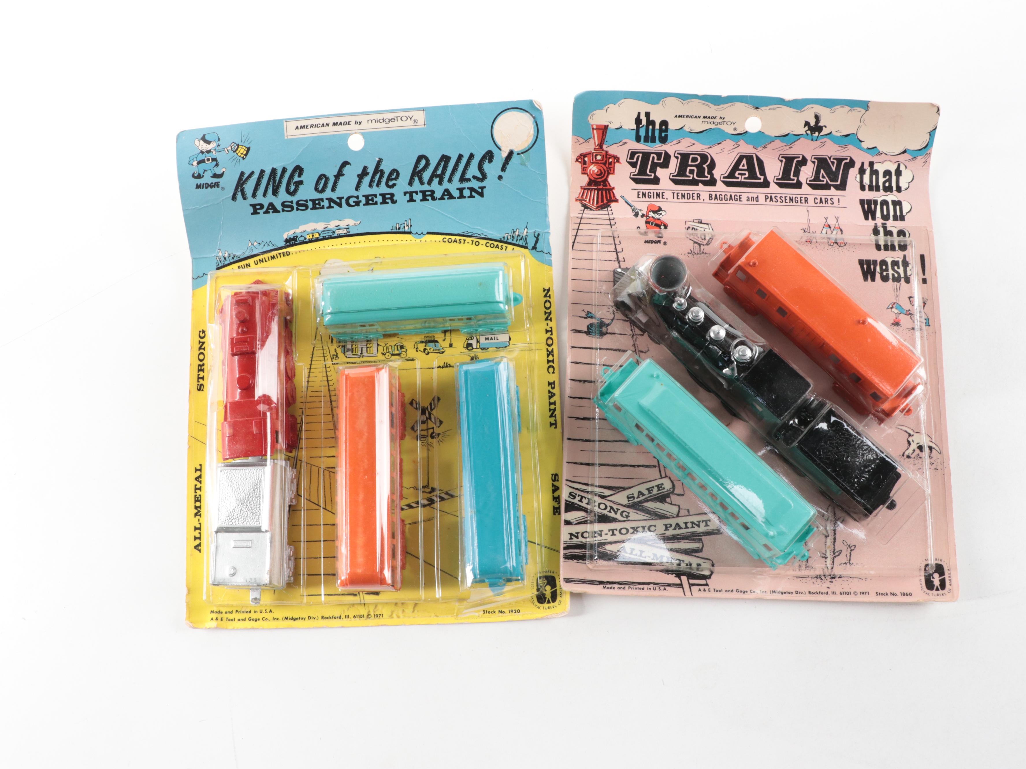 MidgeToy Amtrak Express Train with Other Toy Trains, 1971–1980