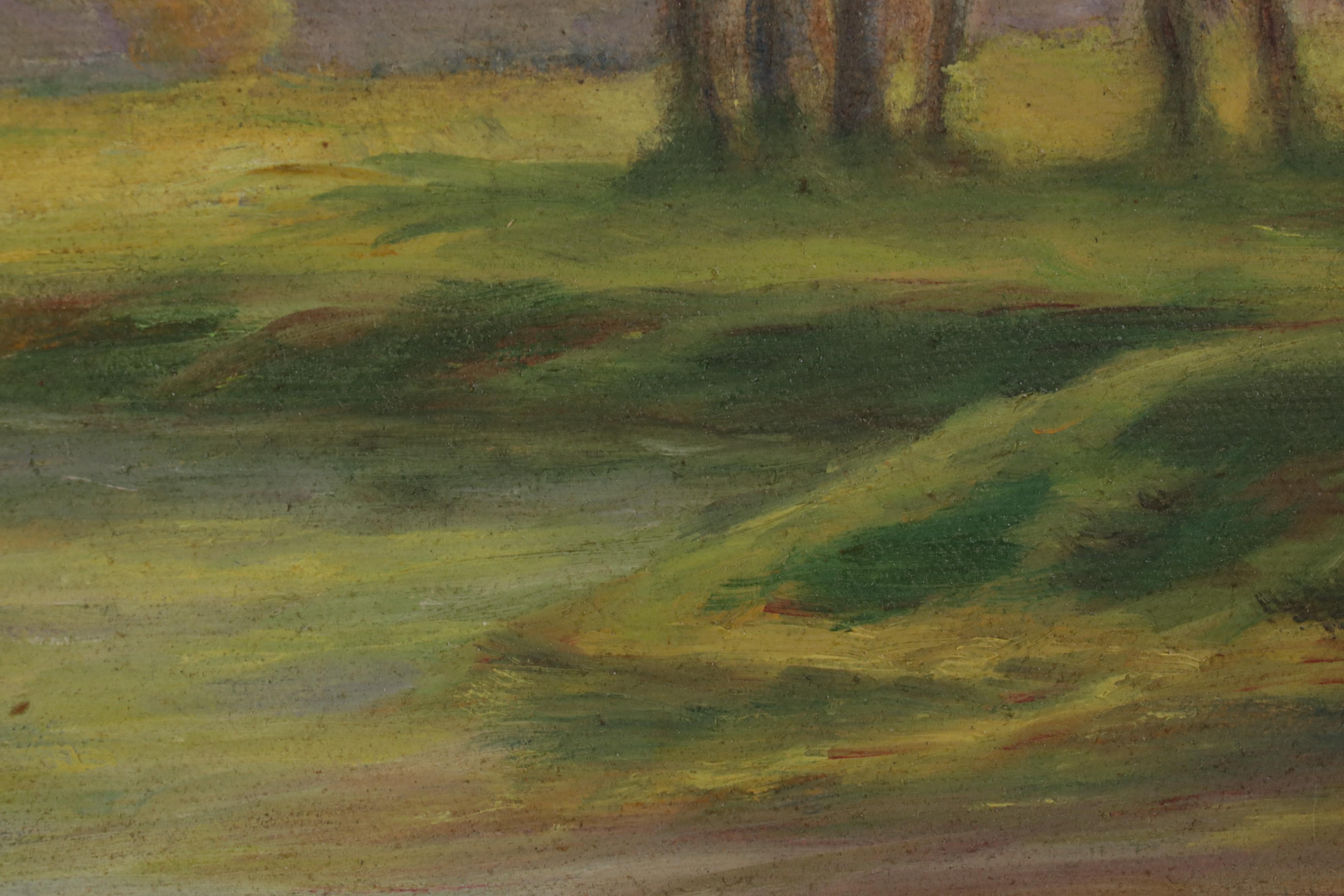 Fall Landscape Oil Painting, 1937