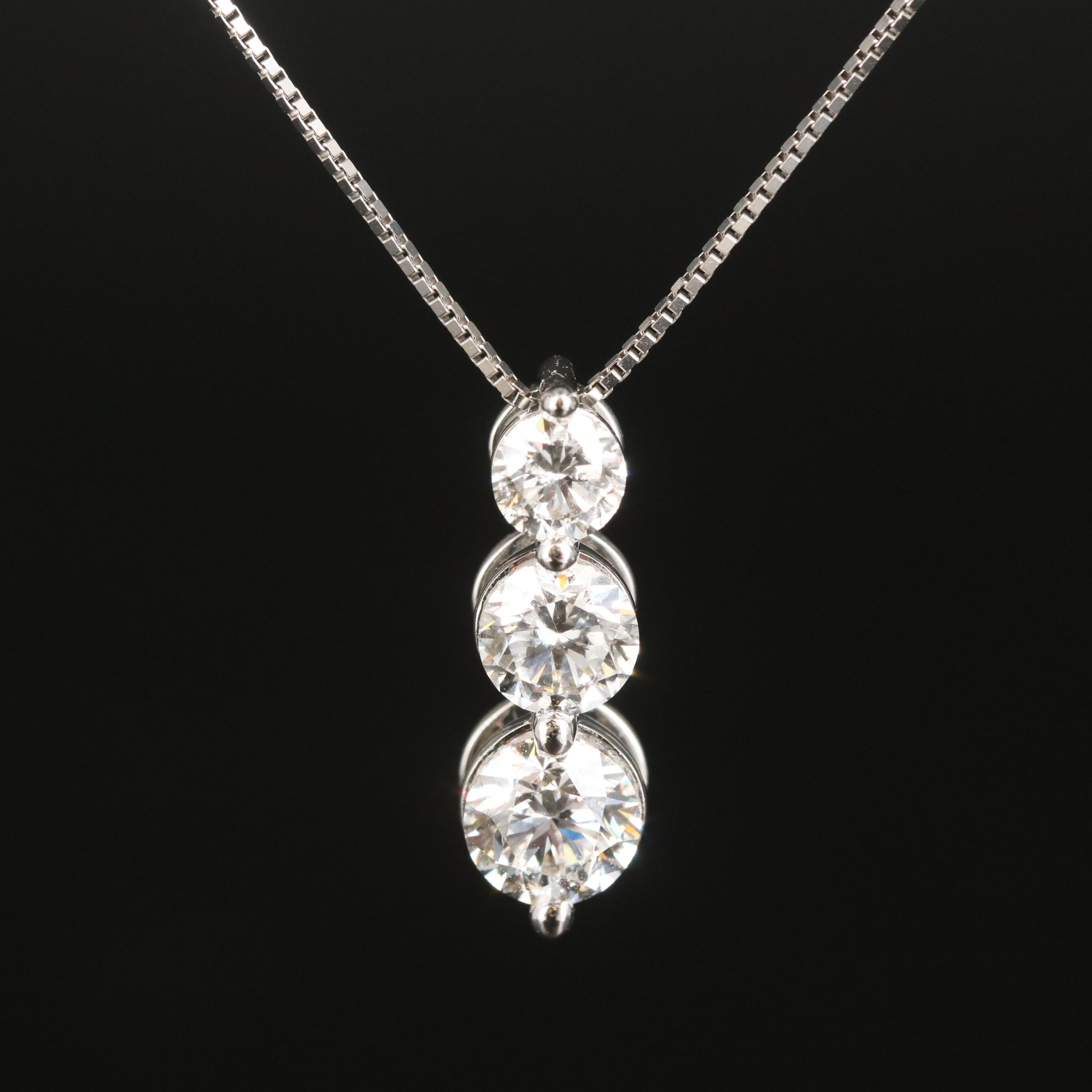 14K 1.30 CTW Lab Grown Diamond Pendant Necklace