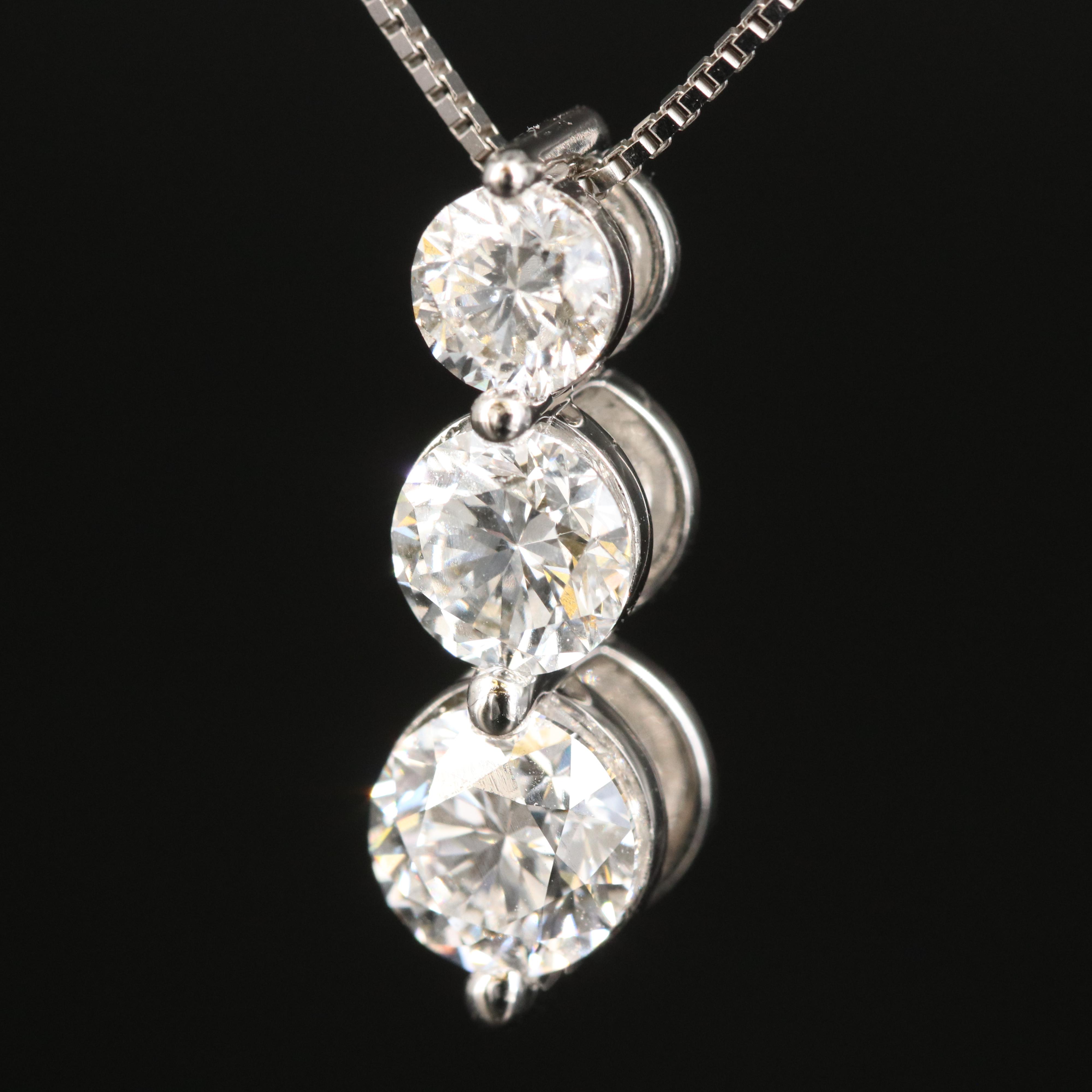 14K 1.30 CTW Lab Grown Diamond Pendant Necklace