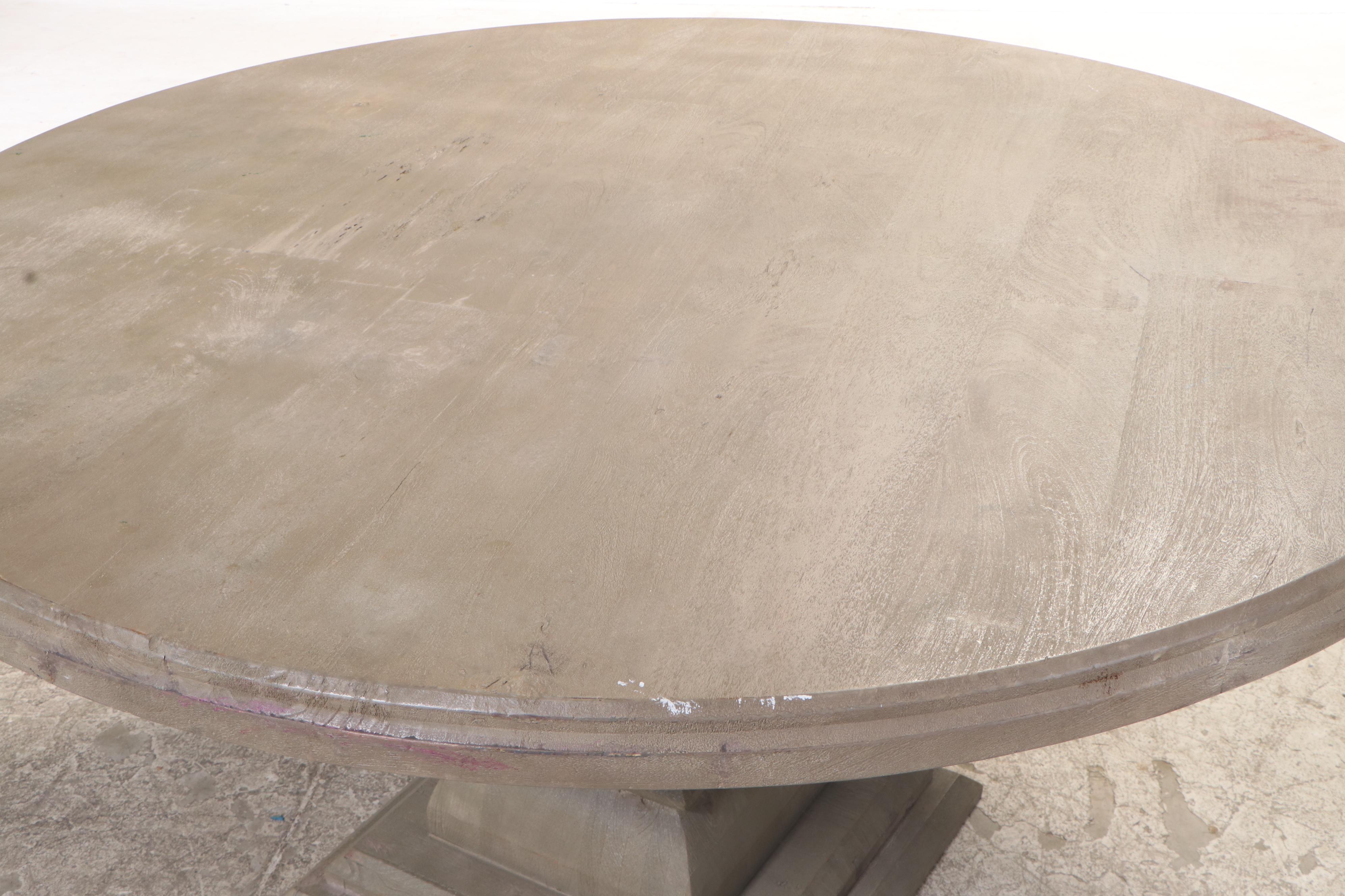 Ballard Designs "Andrews" Mango Wood Pedestal Dining Table