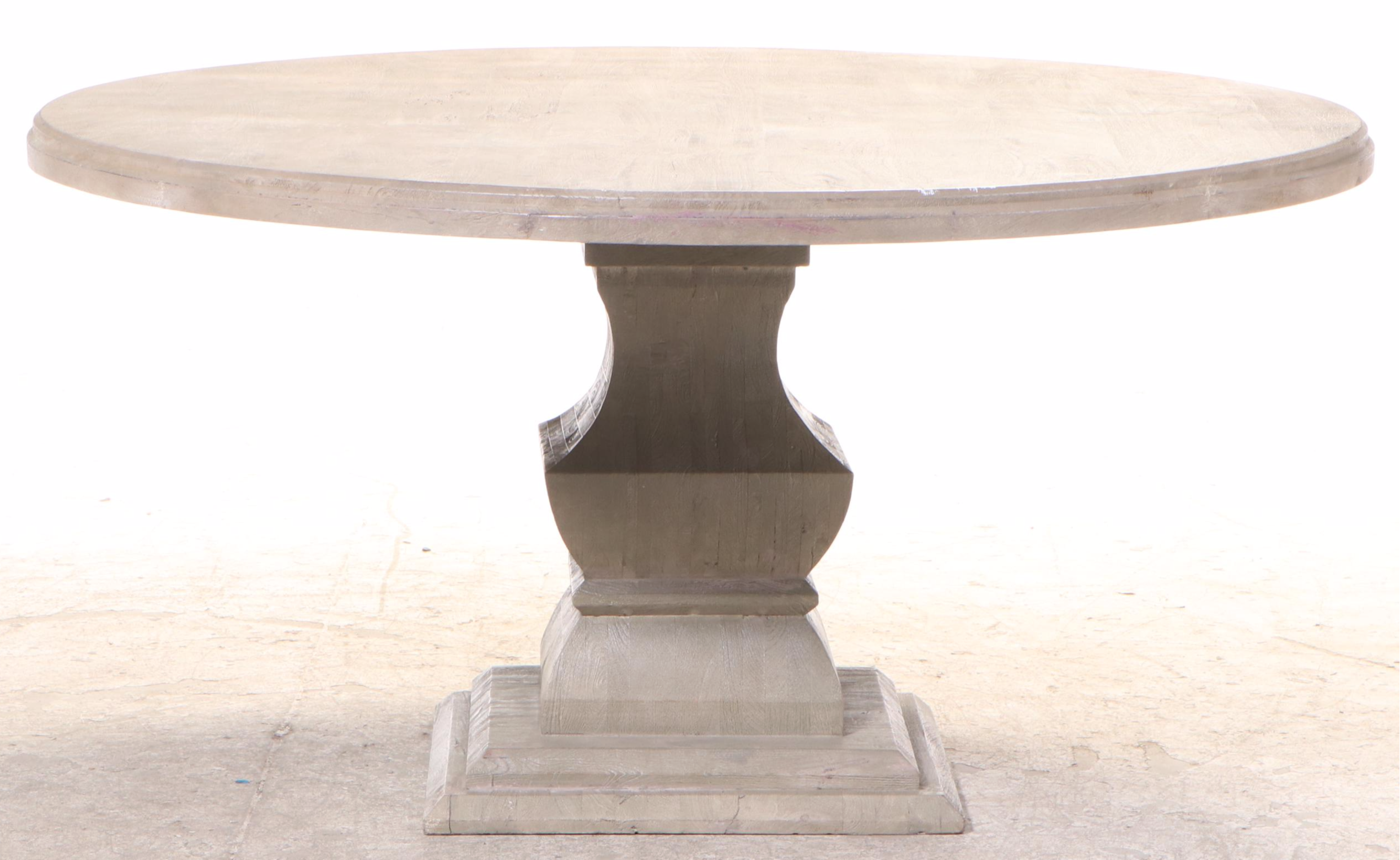 Ballard Designs "Andrews" Mango Wood Pedestal Dining Table