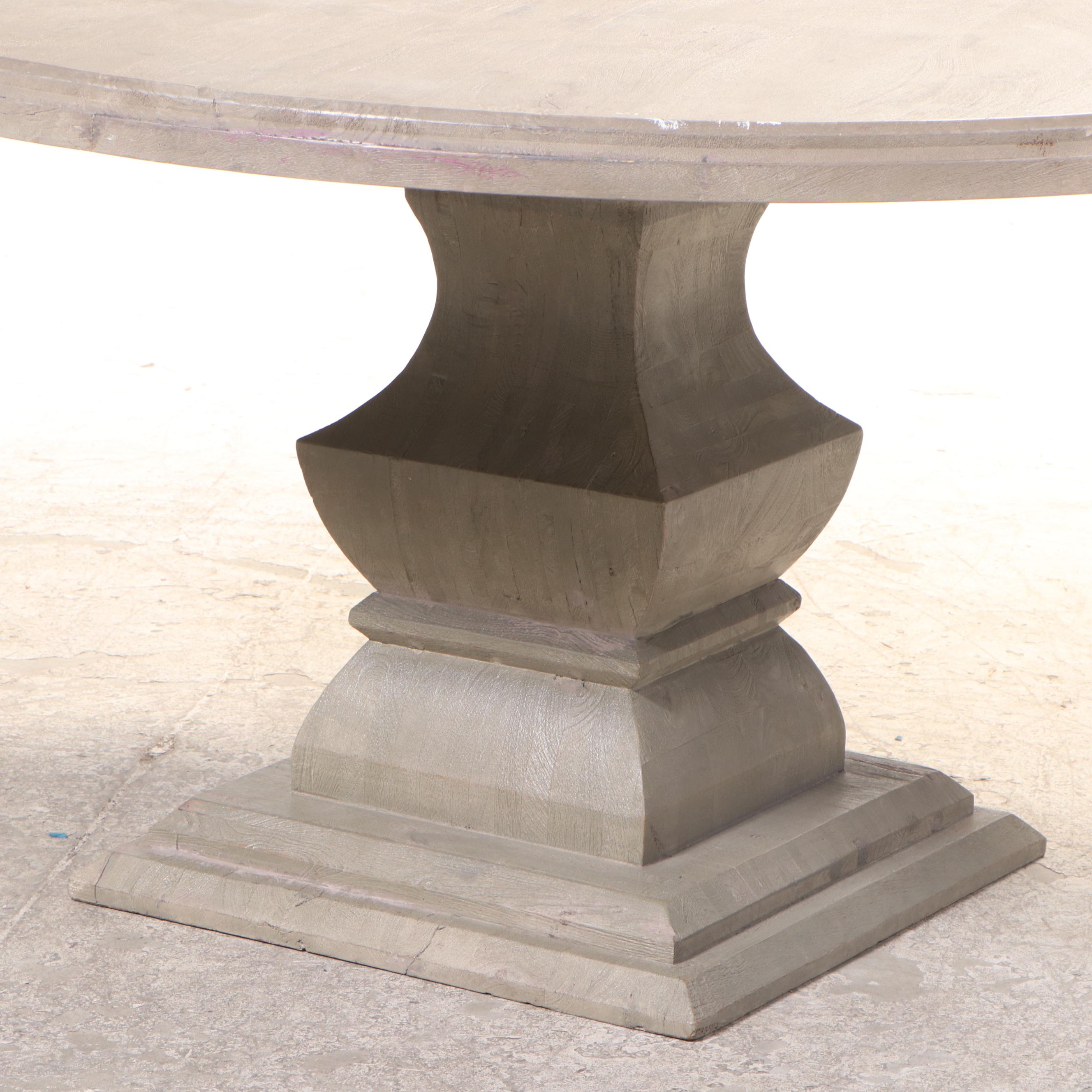 Ballard Designs "Andrews" Mango Wood Pedestal Dining Table