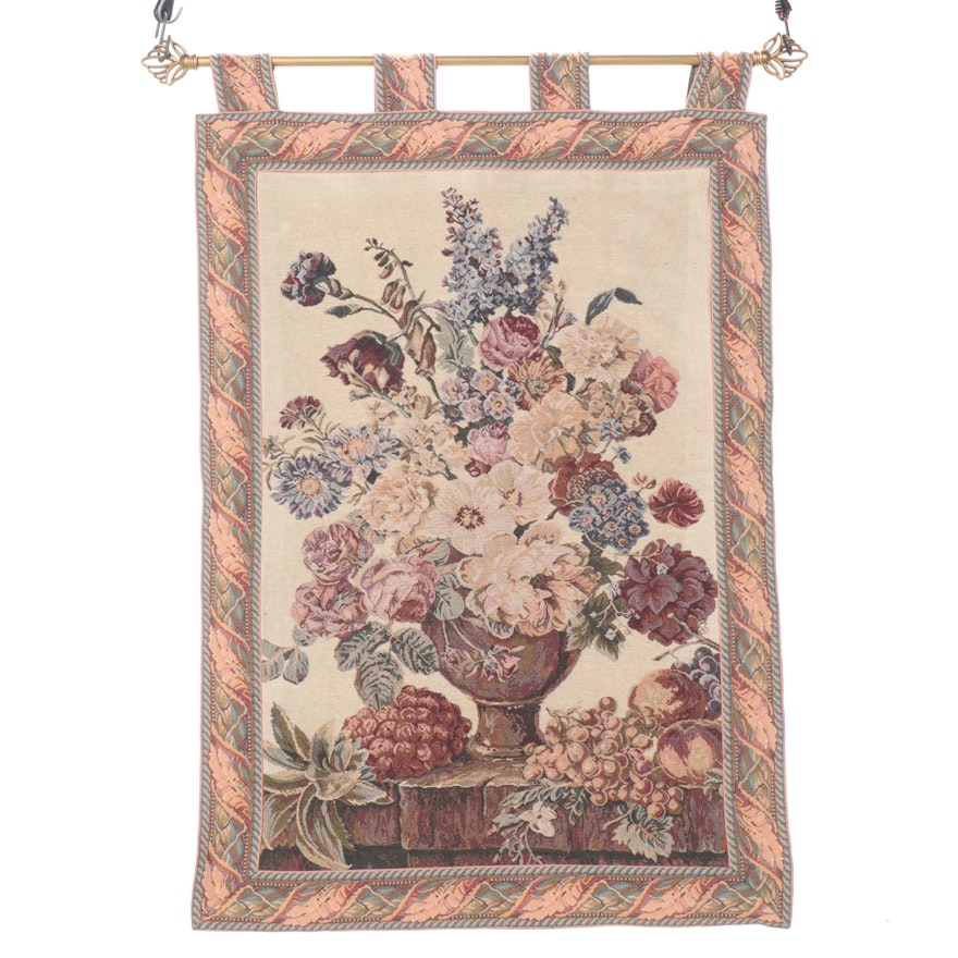 Machine Made Tapestry Floral Still Life Wall hanging