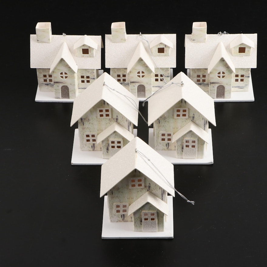 Miniature House Shaped Christmas Ornaments