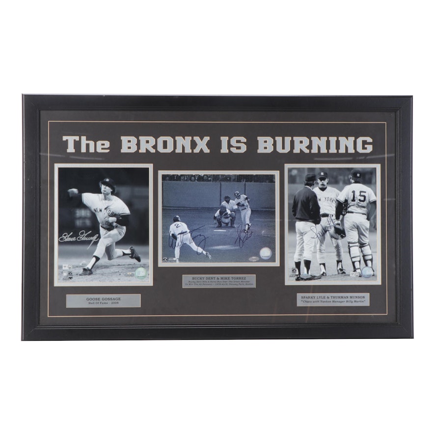 Munson, Dent, Torrez, Gossage, Lyle Signed "The Bronx is Burning" Giclée Prints