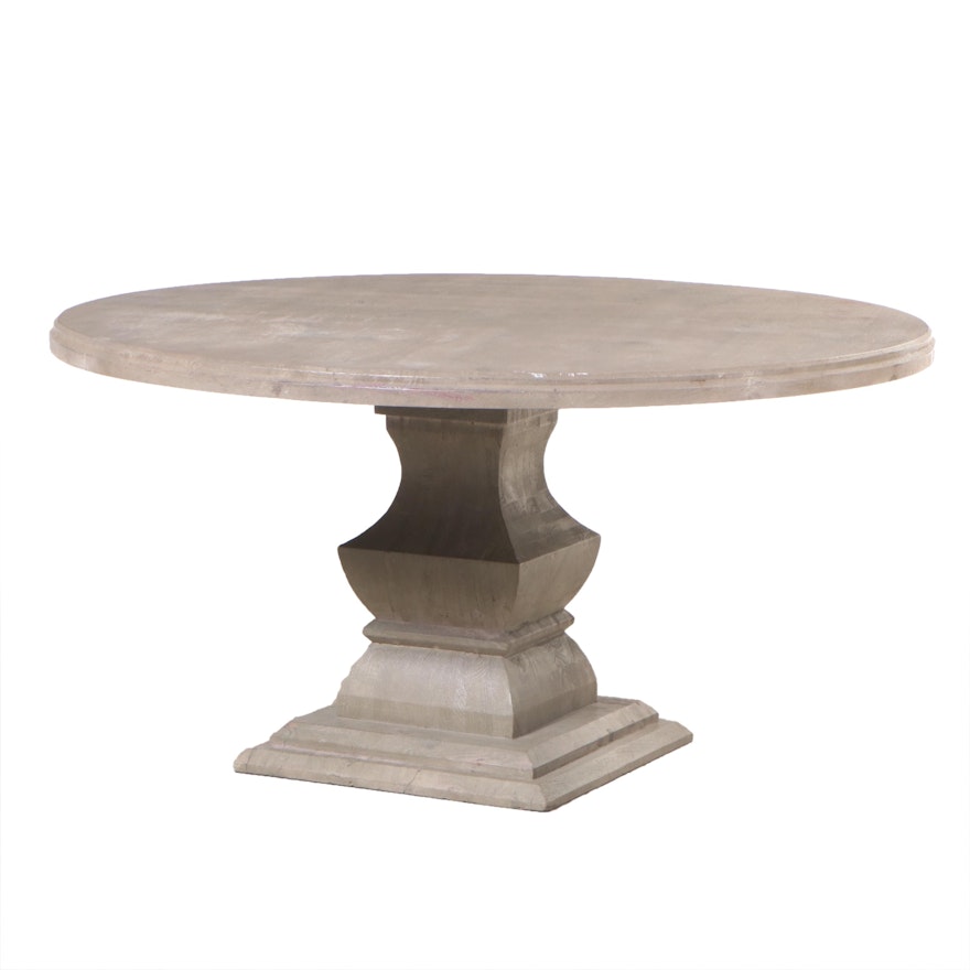 Ballard Designs "Andrews" Mango Wood Pedestal Dining Table