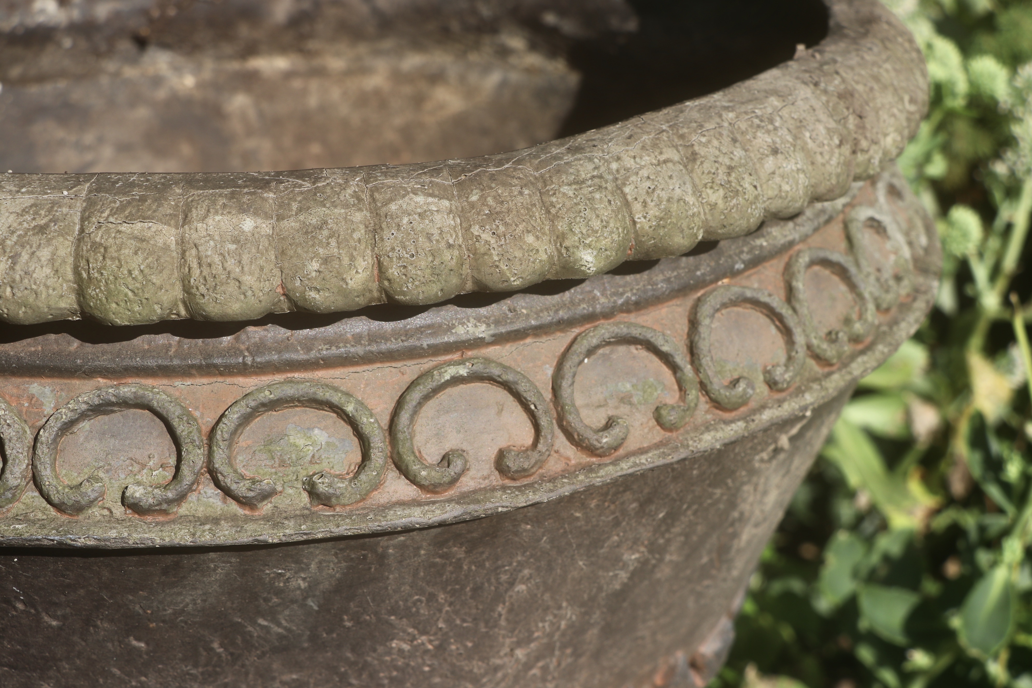 Collection of Fiberglass Urn-Shaped Planters