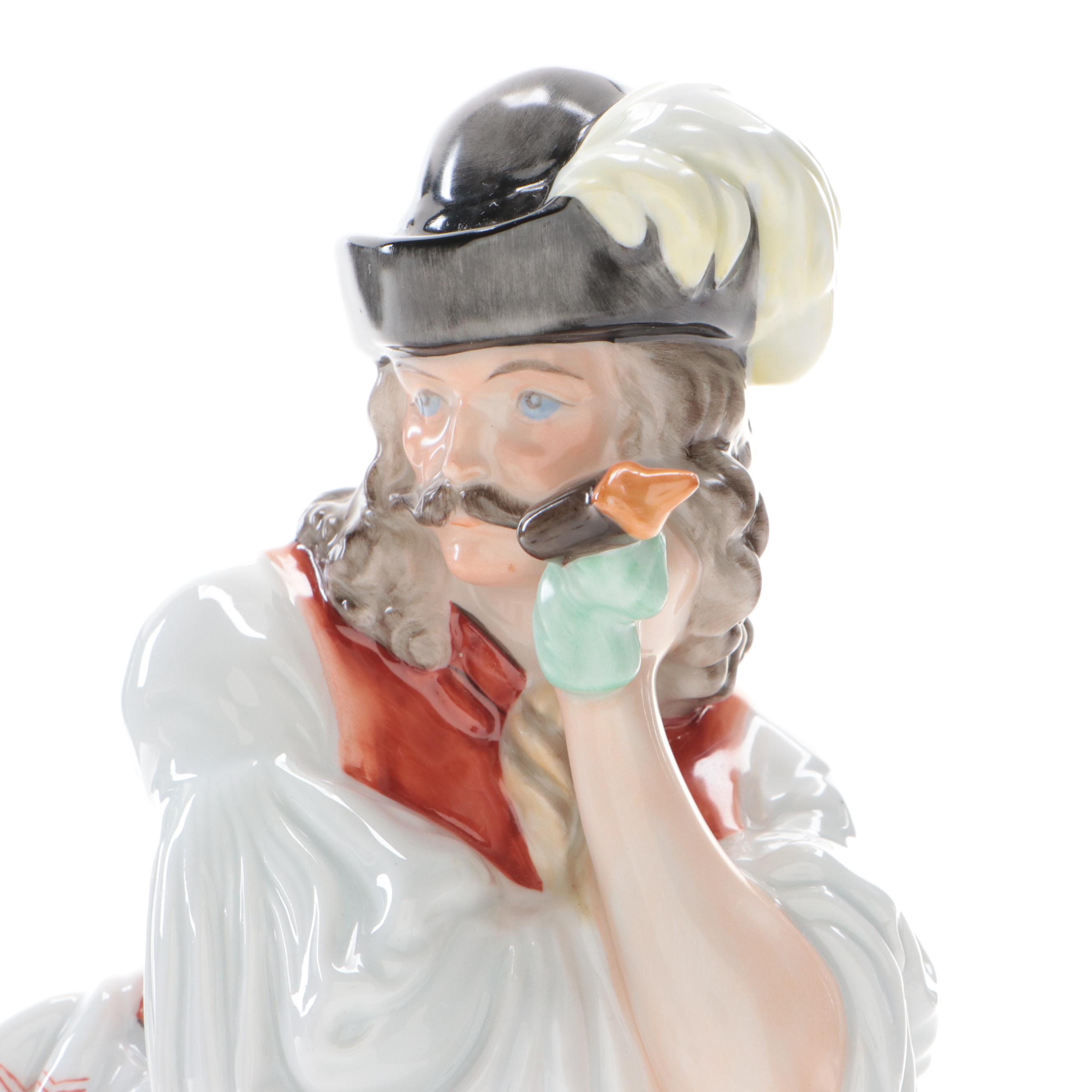 Herend "Mournful Shepherd" Porcelain Figurine