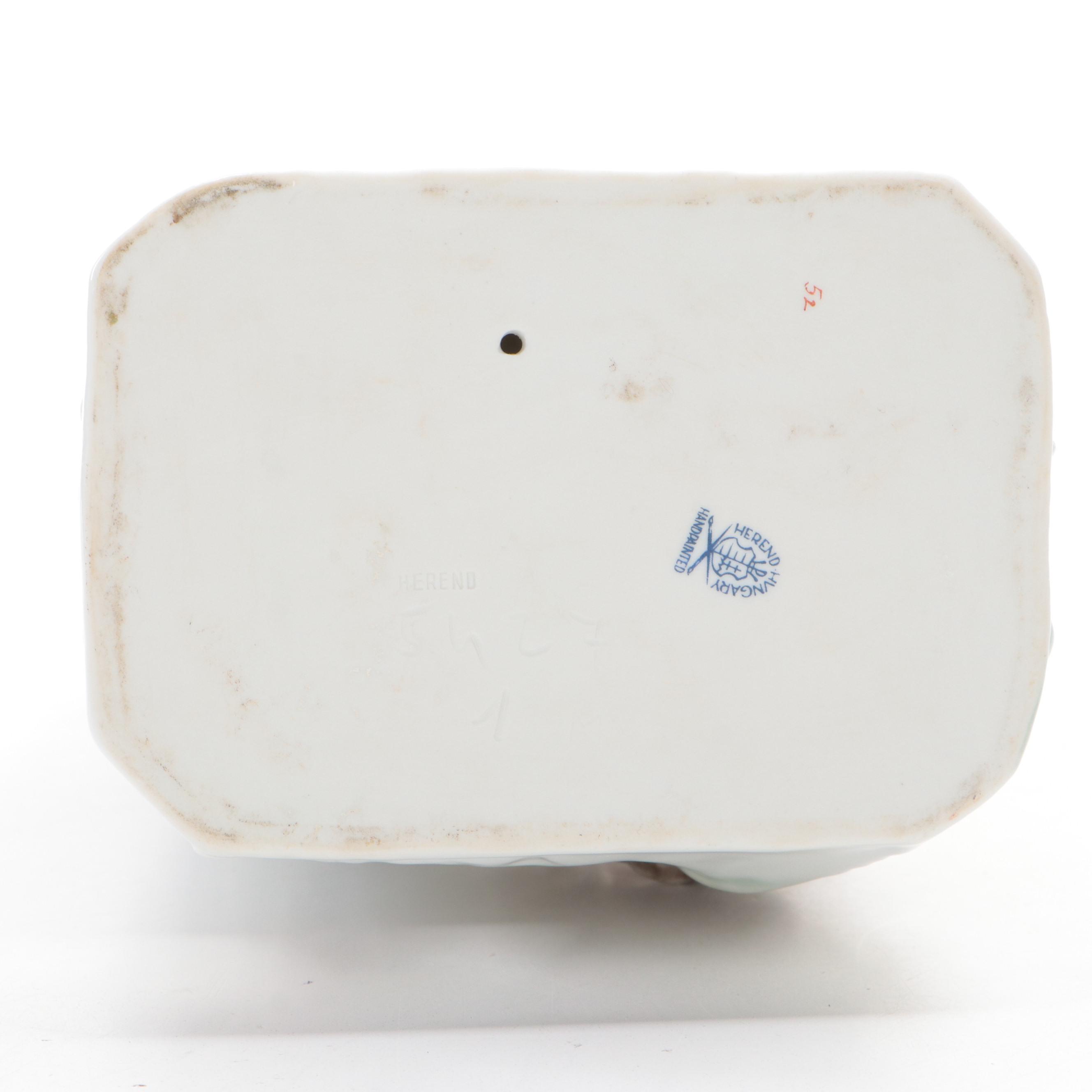 Herend "Mournful Shepherd" Porcelain Figurine