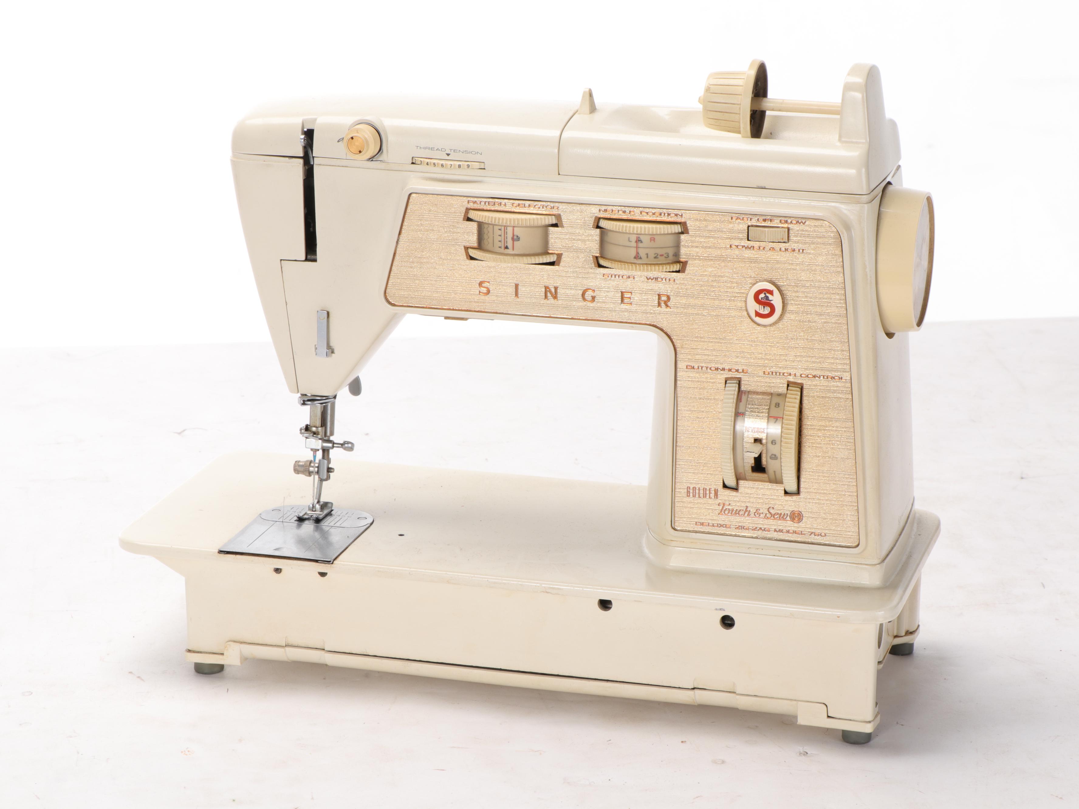 Singer Model 750 Golden Touch & Sew Electric Sewing Machine, 1969