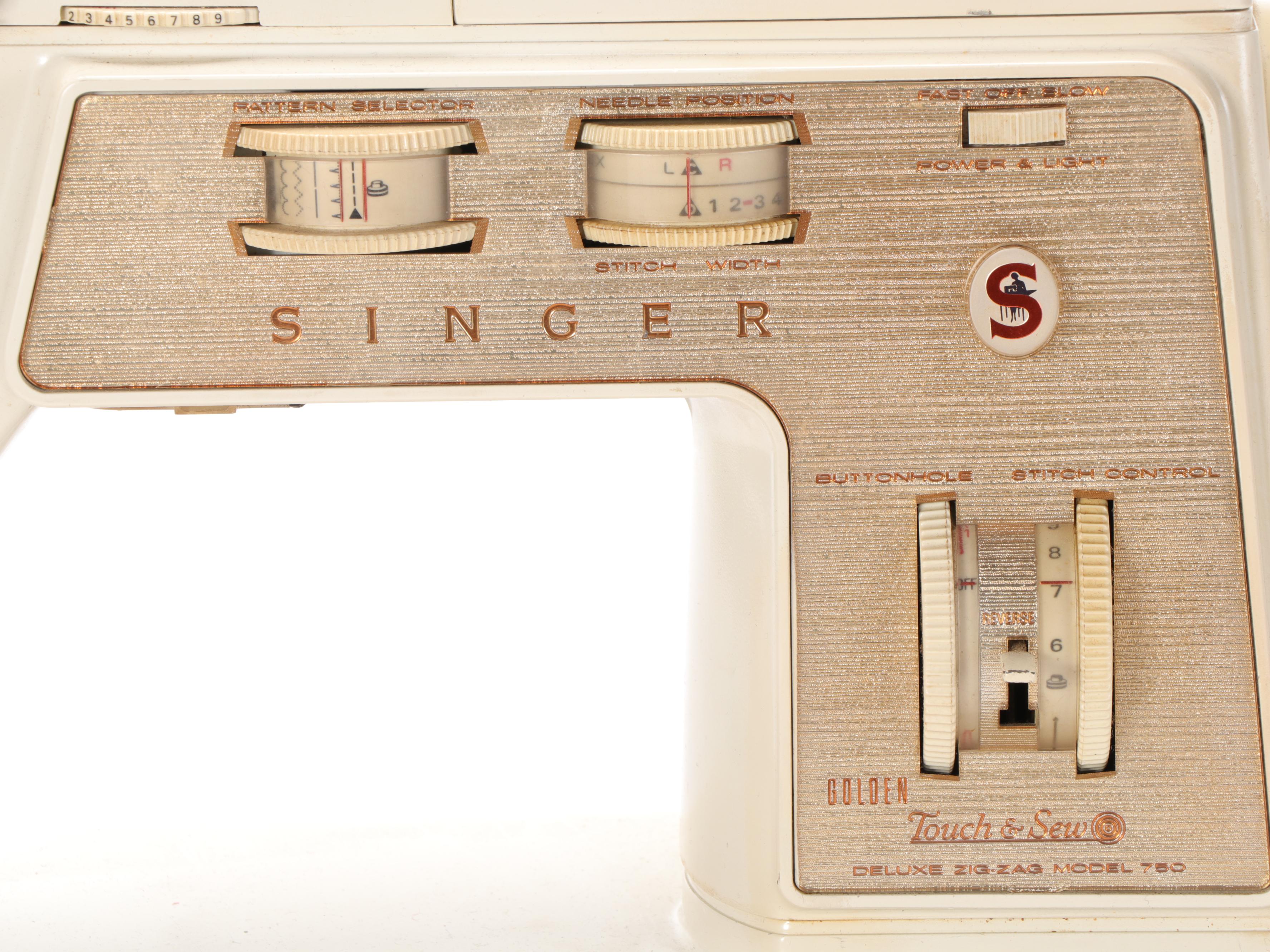 Singer Model 750 Golden Touch & Sew Electric Sewing Machine, 1969