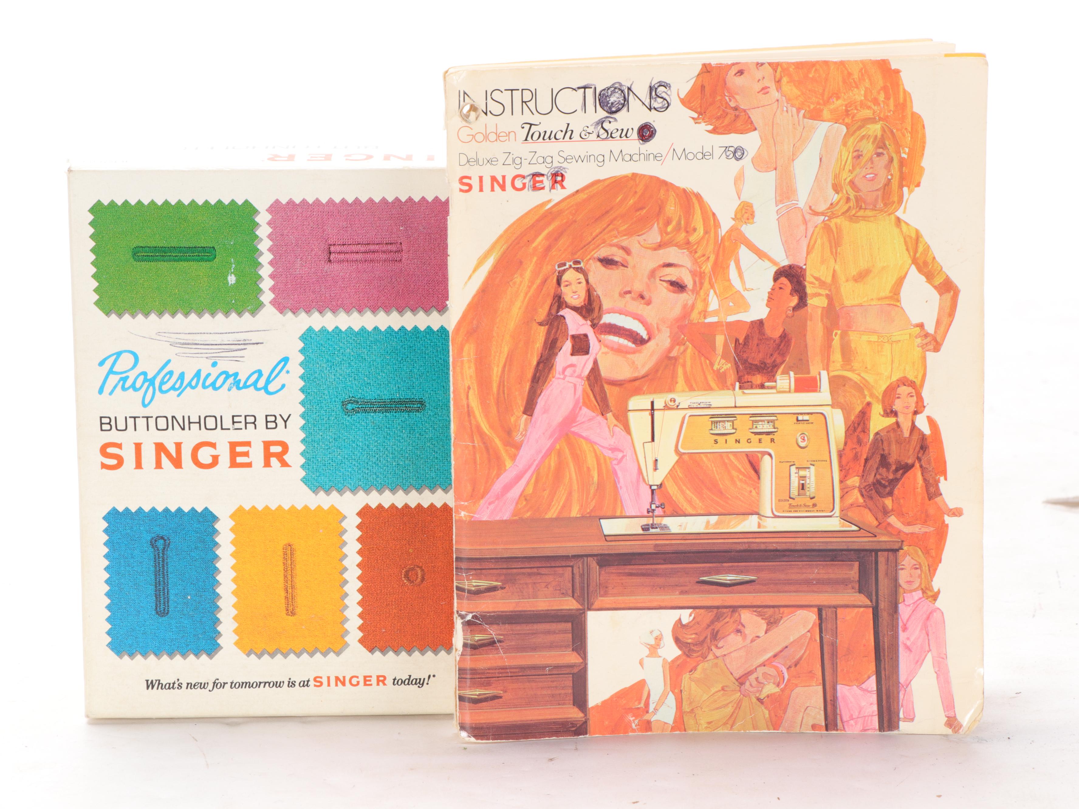 Singer Model 750 Golden Touch & Sew Electric Sewing Machine, 1969