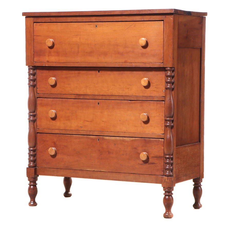 Empire Cherry Chest of Drawers, Mid-19th Century