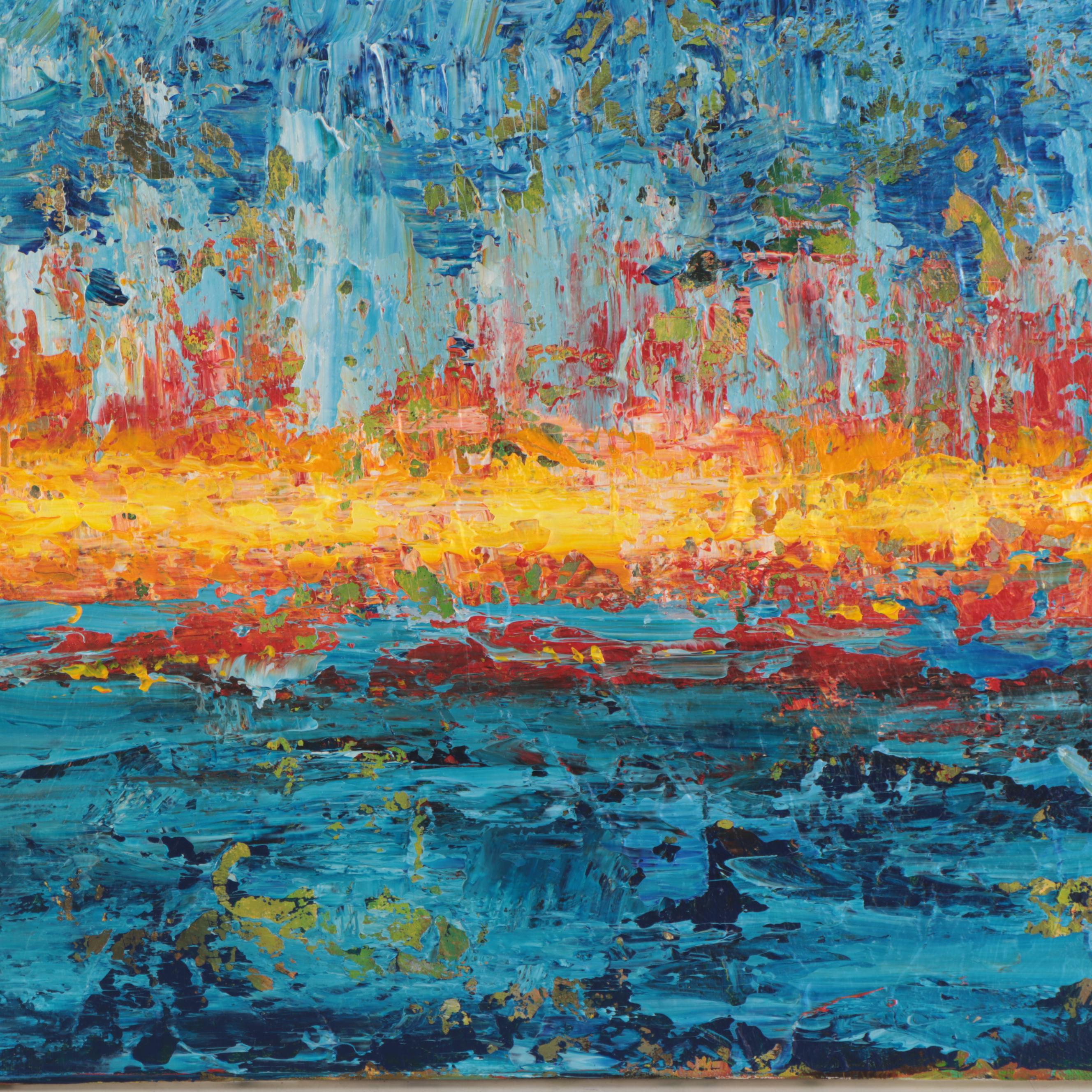 Leif Janek Abstract Acrylic Painting, 21st Century