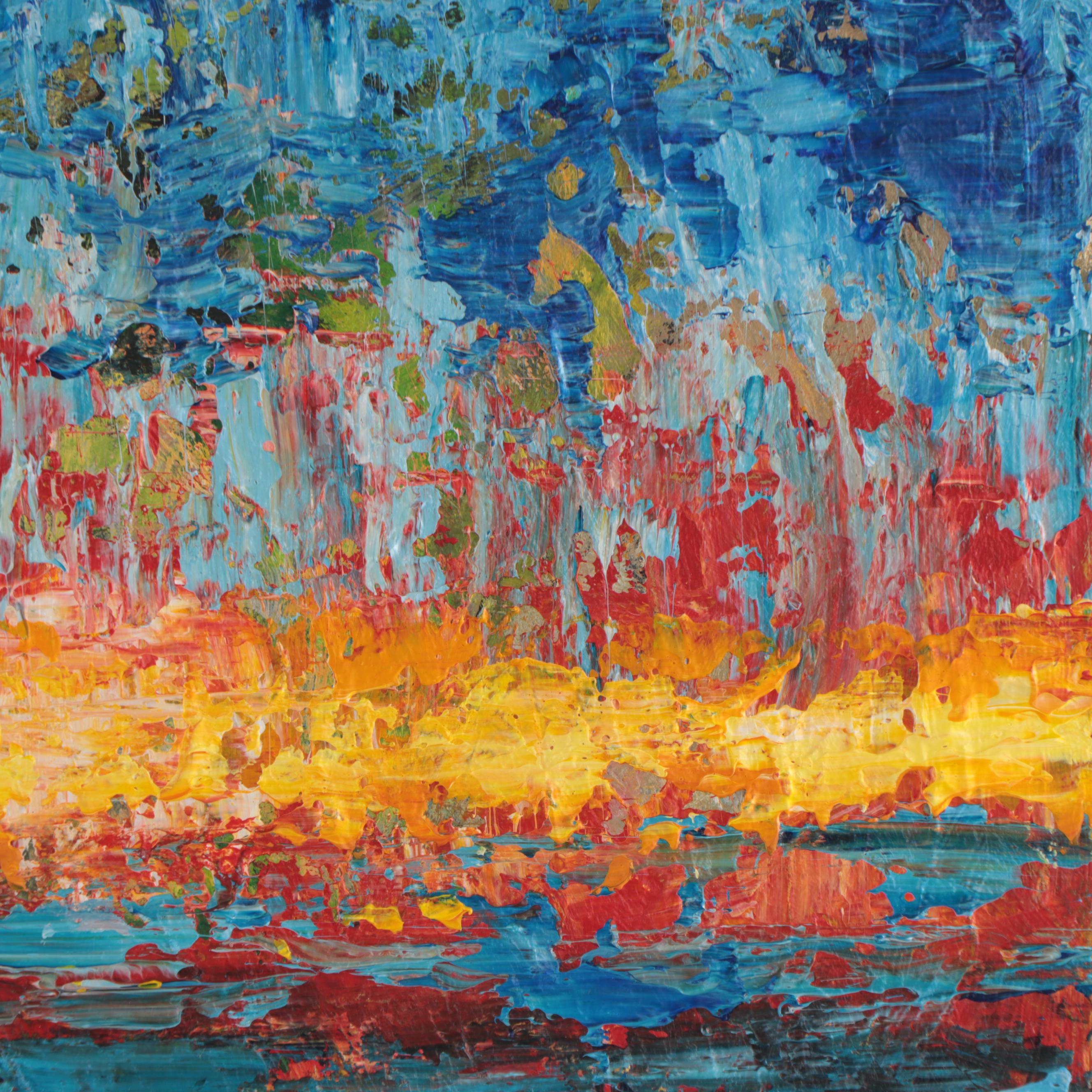 Leif Janek Abstract Acrylic Painting, 21st Century